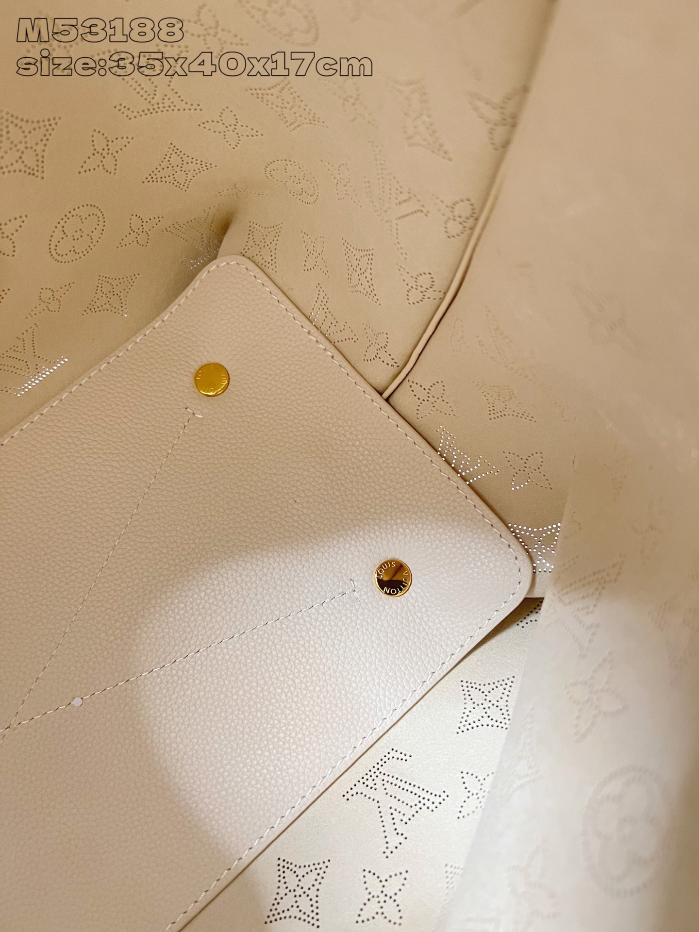 [TOP] Louis Vuitton LV Carmel Bag 35x40x17cm  - Beige