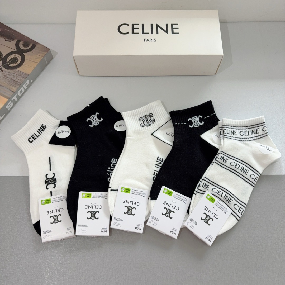 [TOP] CELINE Socks - 5 Pieces as a Set