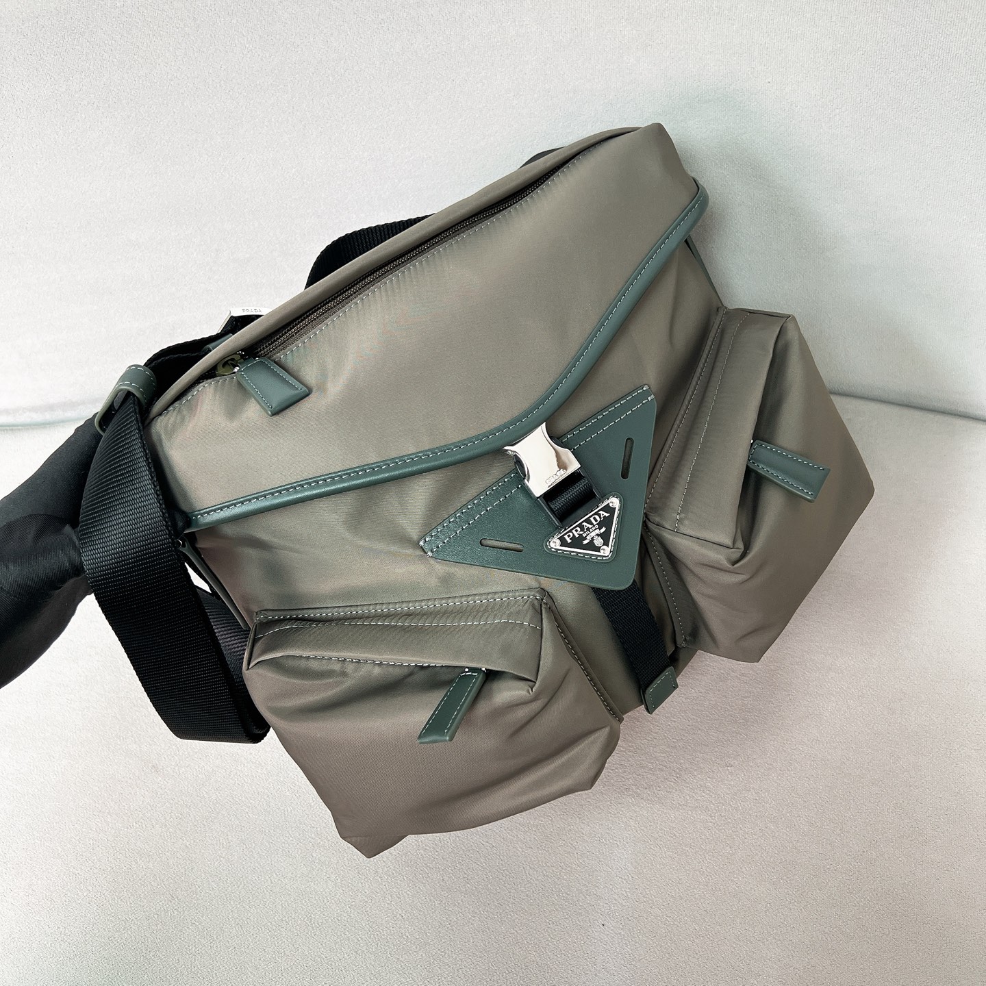 [TOP] PRADA Nylon Shoulder Bag 29x23x15cm - Gray