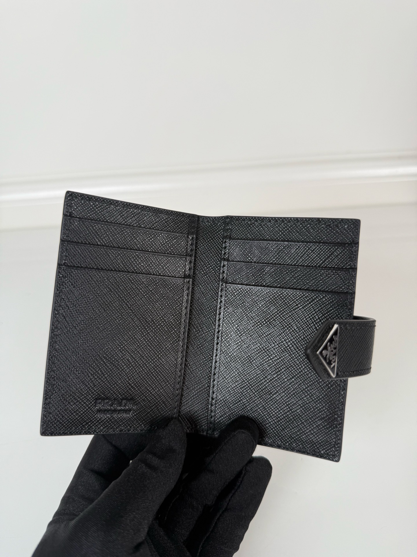 [TOP] PRADA Card Holder 11x7cm - Black