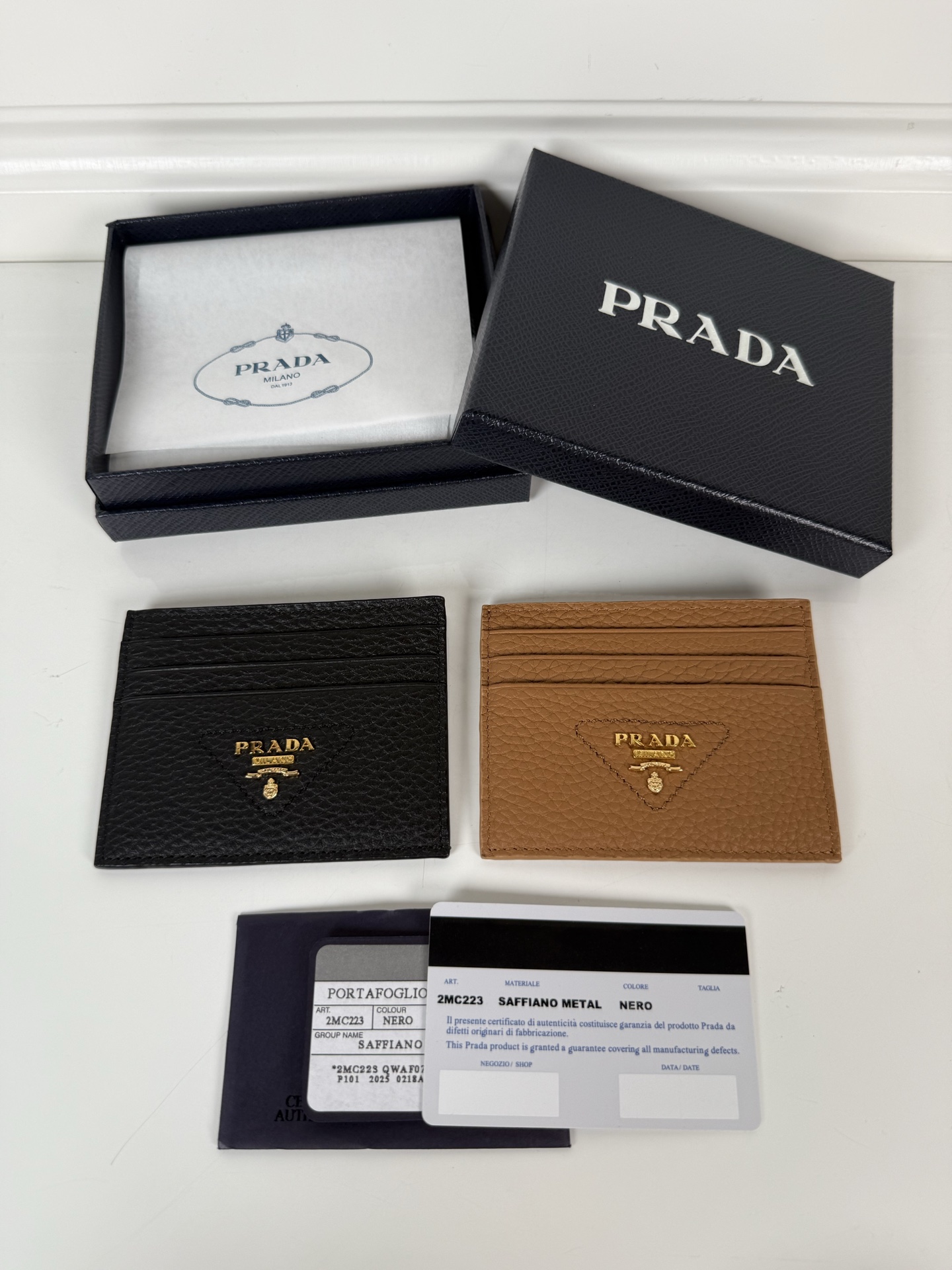 [TOP] PRADA Card Holder 10x8cm - 2 Color