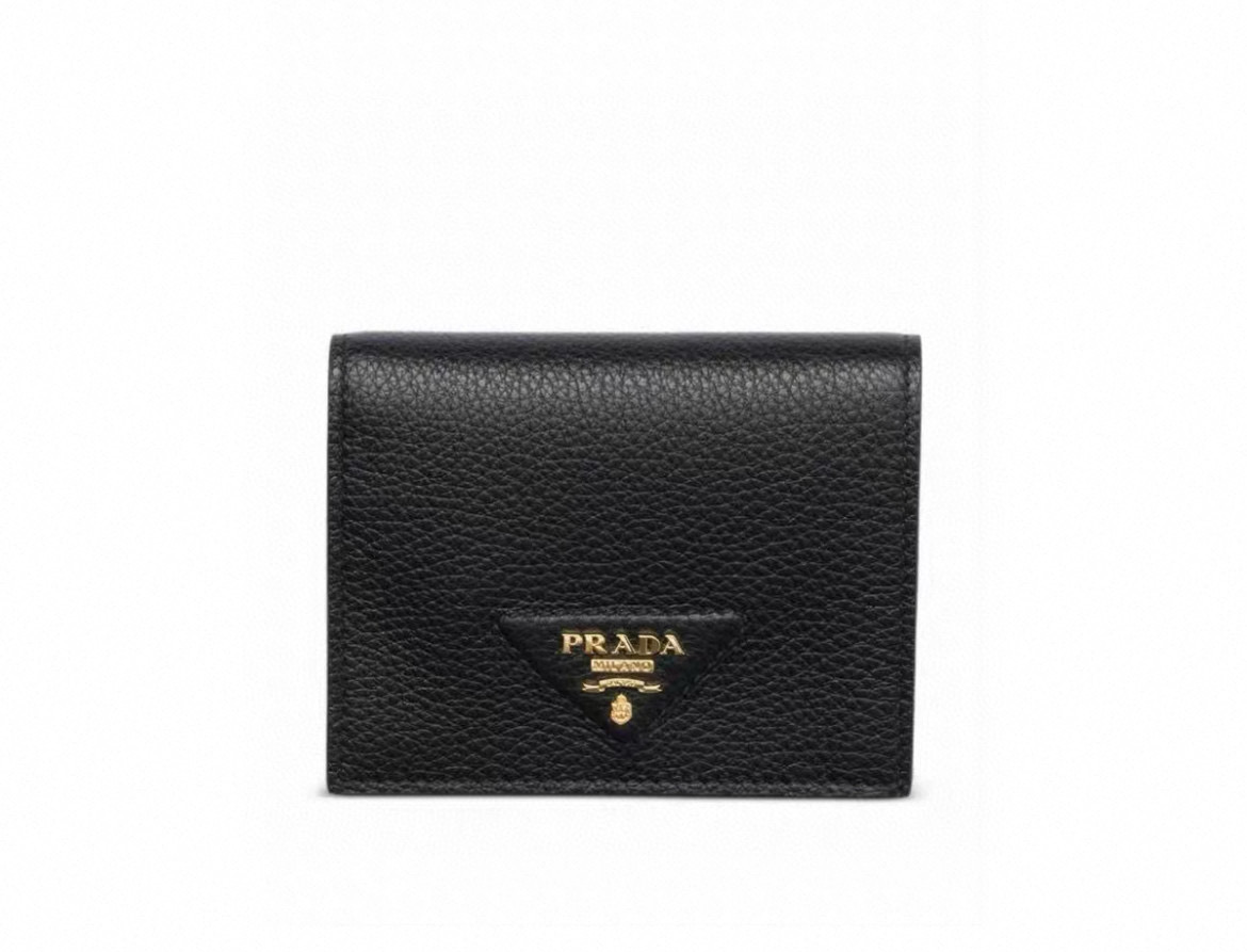 [TOP] PRADA Leather Wallet 11.2x9.5cm - 2 Color