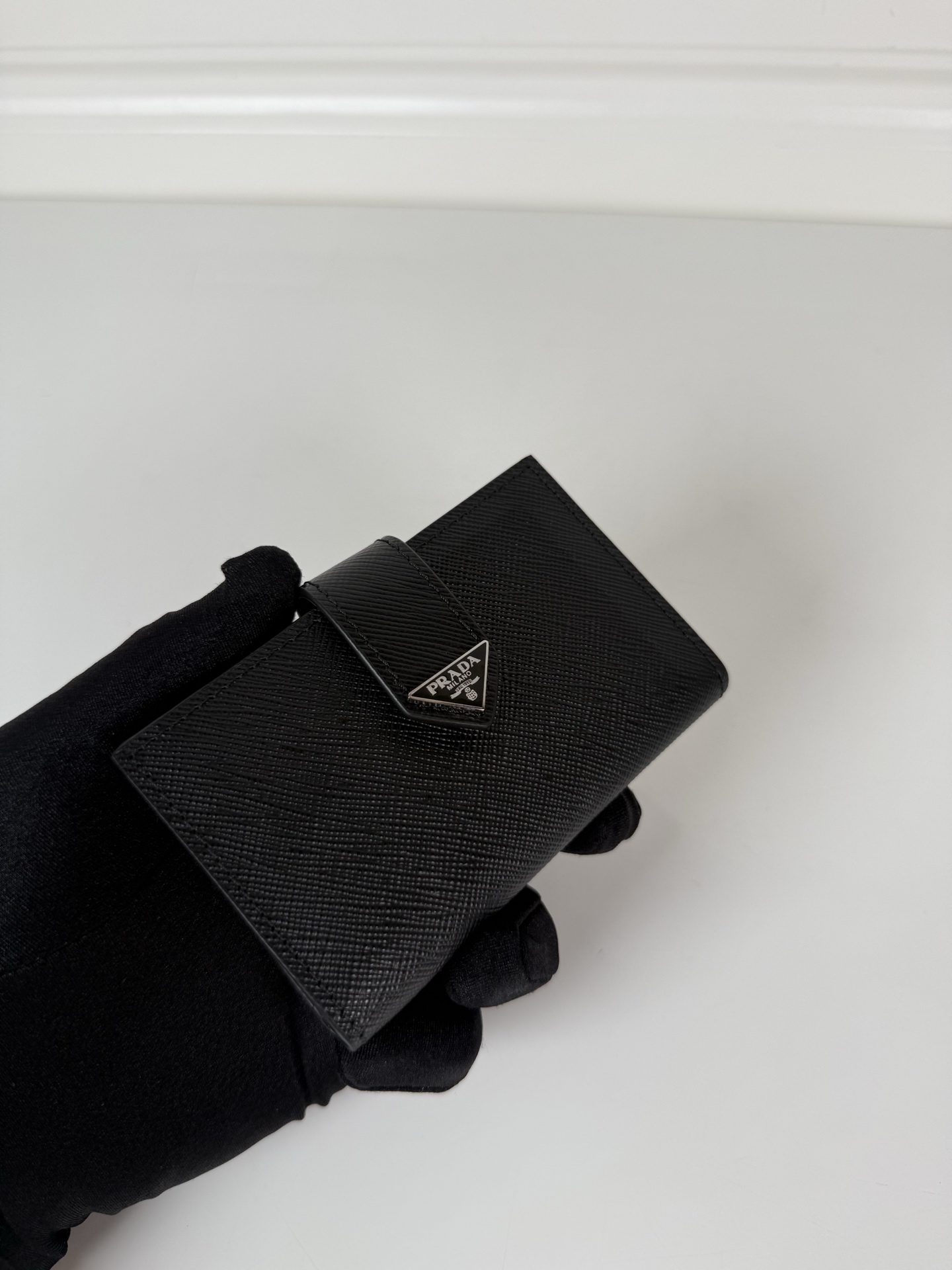 [TOP] PRADA Card Holder 11x7cm - Black