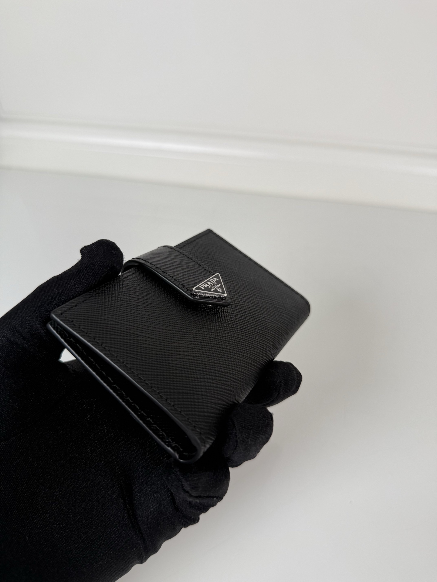 [TOP] PRADA Card Holder 11x7cm - Black