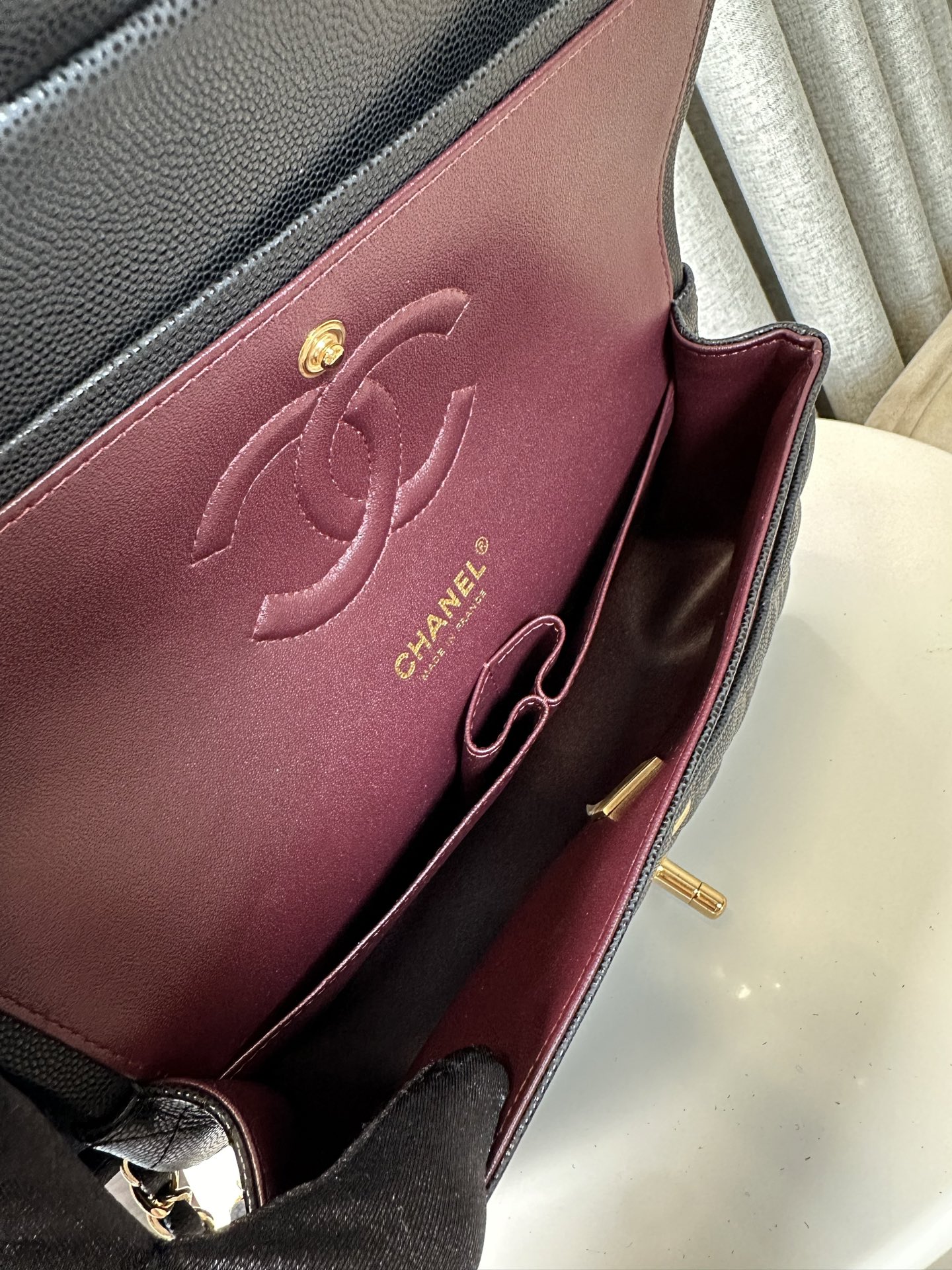 [TOP] CHANEL Classic Flap Bag Caviar Medium 25.5cm – Collection