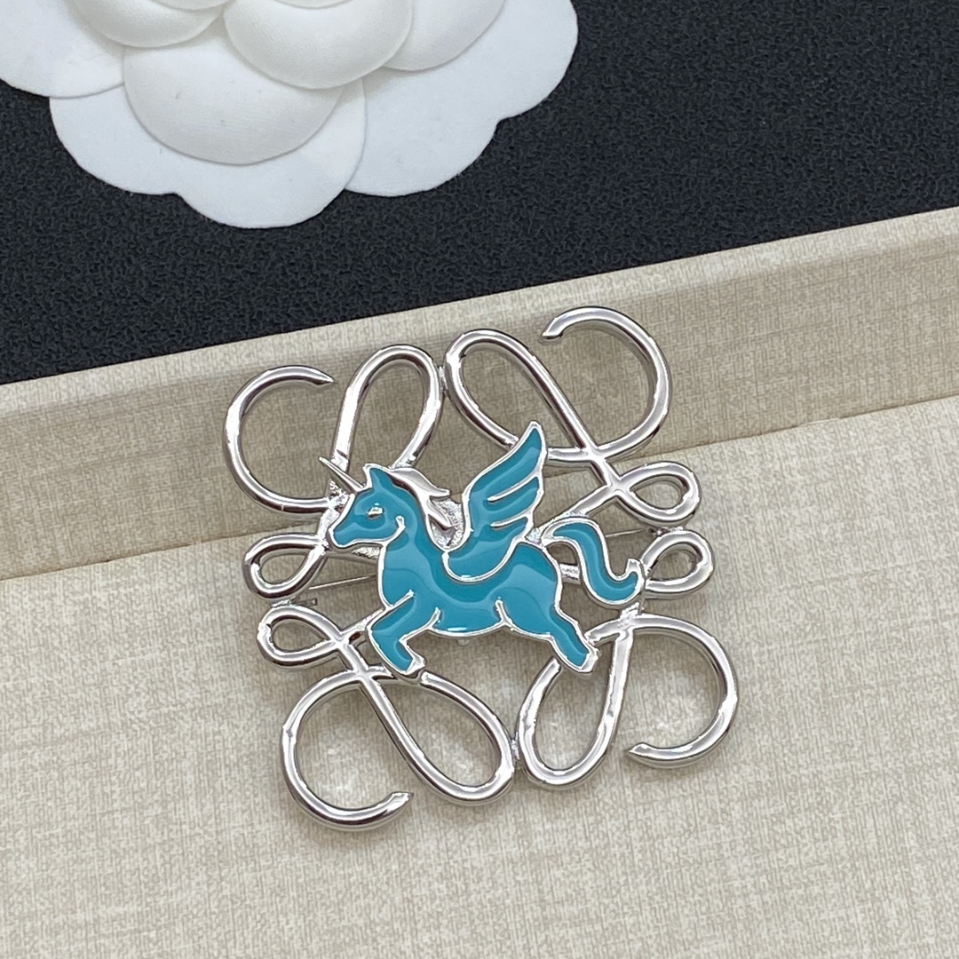 [TOP] LOEWE LOGO Pegasus Brooches - 6 Colors