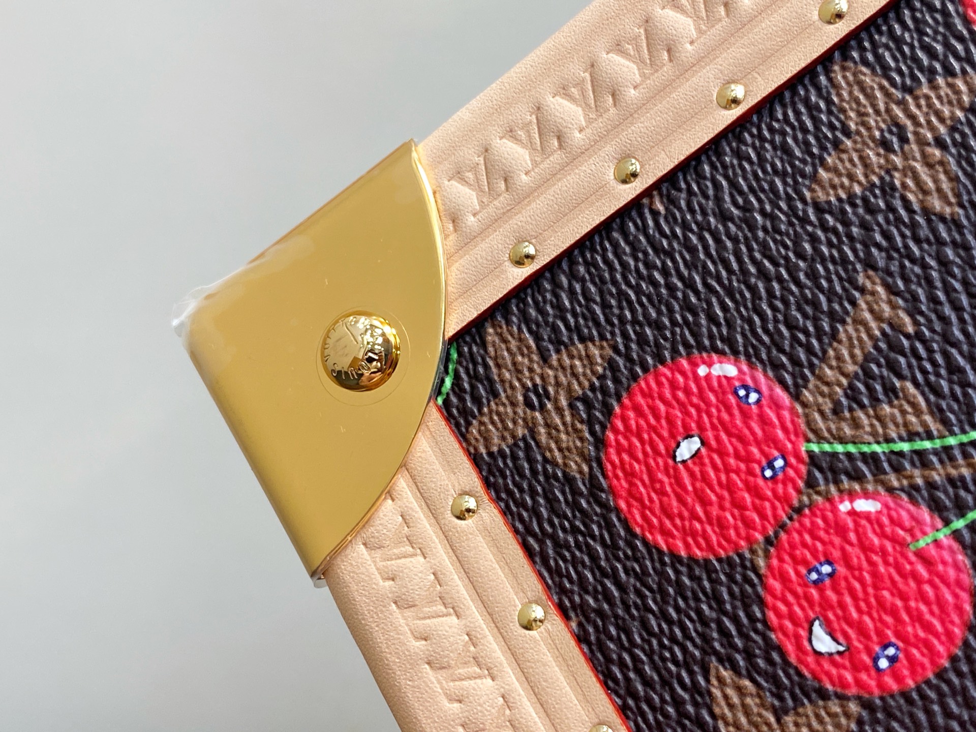 [TOP] Louis Vuitton LV Mini Square Trunk Cherry Box Bag 17x8x17cm - Brown