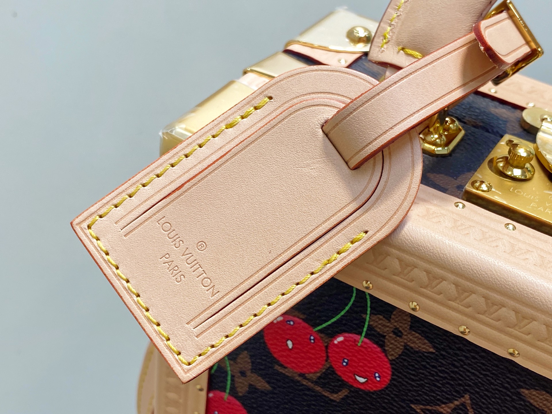 [TOP] Louis Vuitton LV Mini Square Trunk Cherry Box Bag 17x8x17cm - Brown