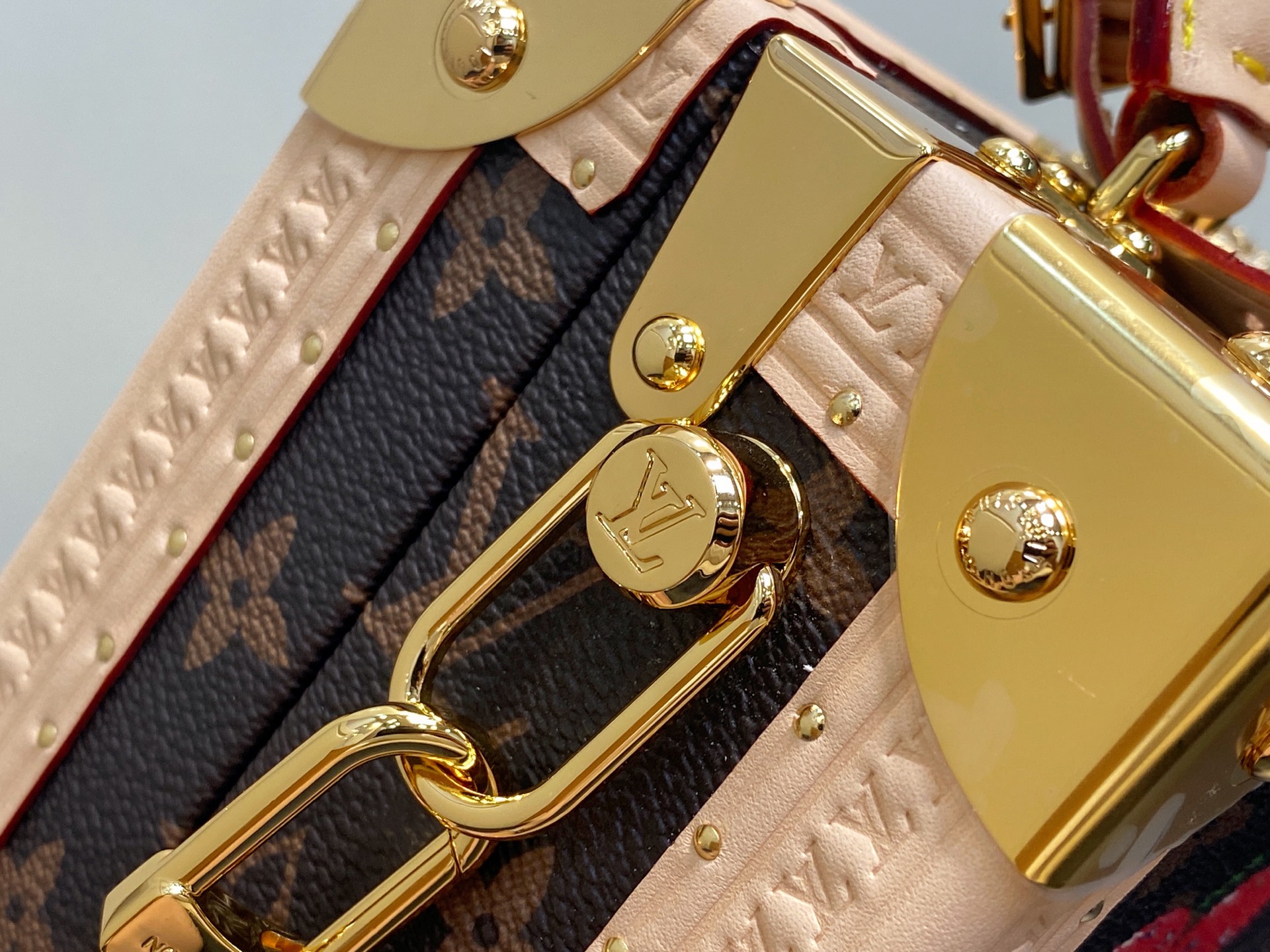 [TOP] Louis Vuitton LV Mini Square Trunk Cherry Box Bag 17x8x17cm - Brown