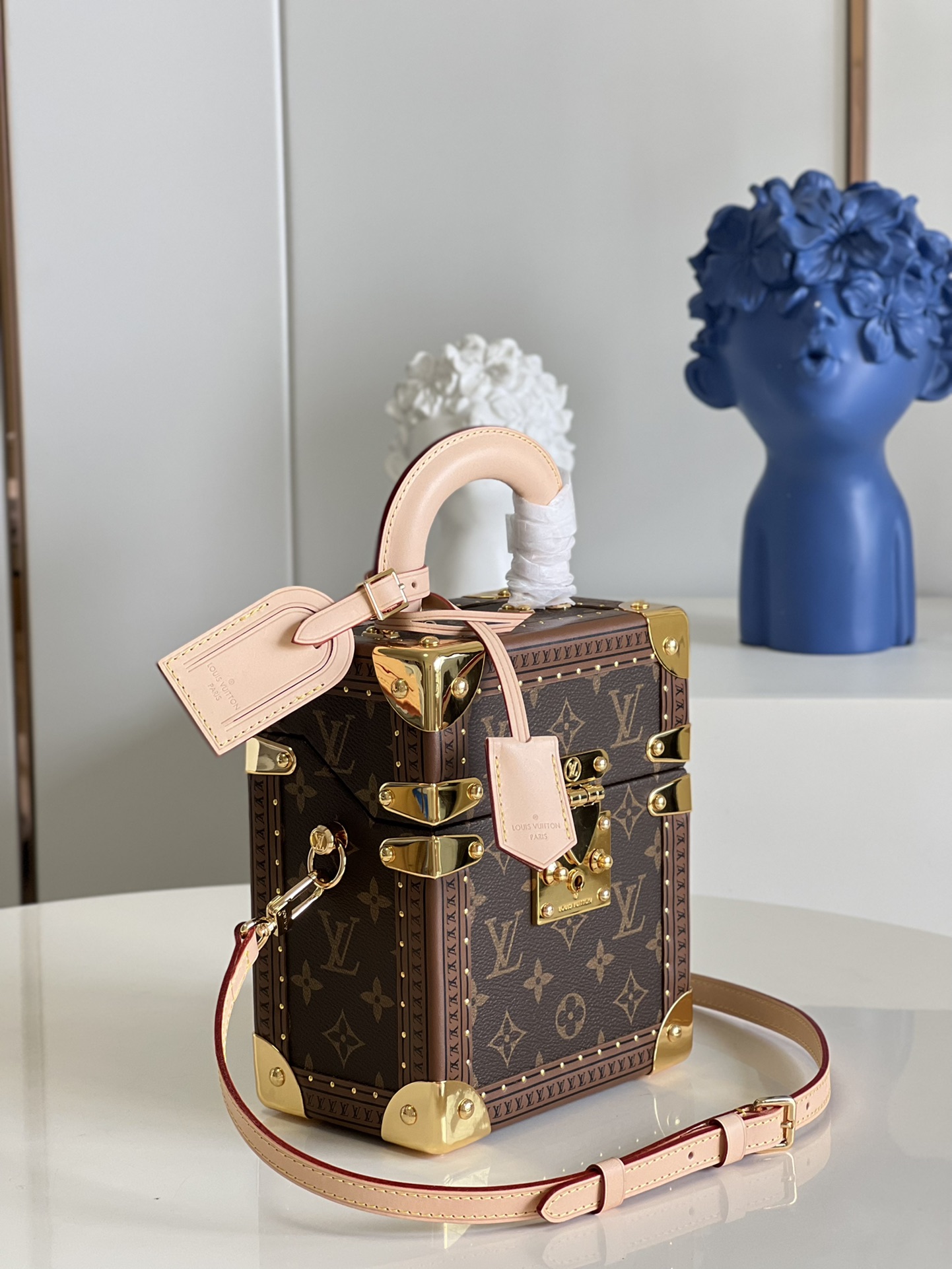 [TOP] Louis Vuitton LV Camera Box Monogram Vernis Leather 16x13x7.5cm - Brown