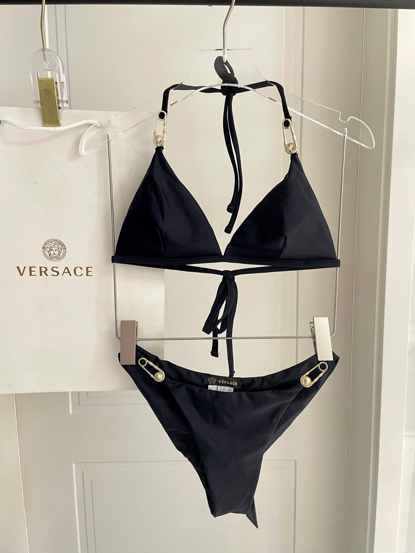 [TOP] VERSACE Bikini Swimsuit - Black