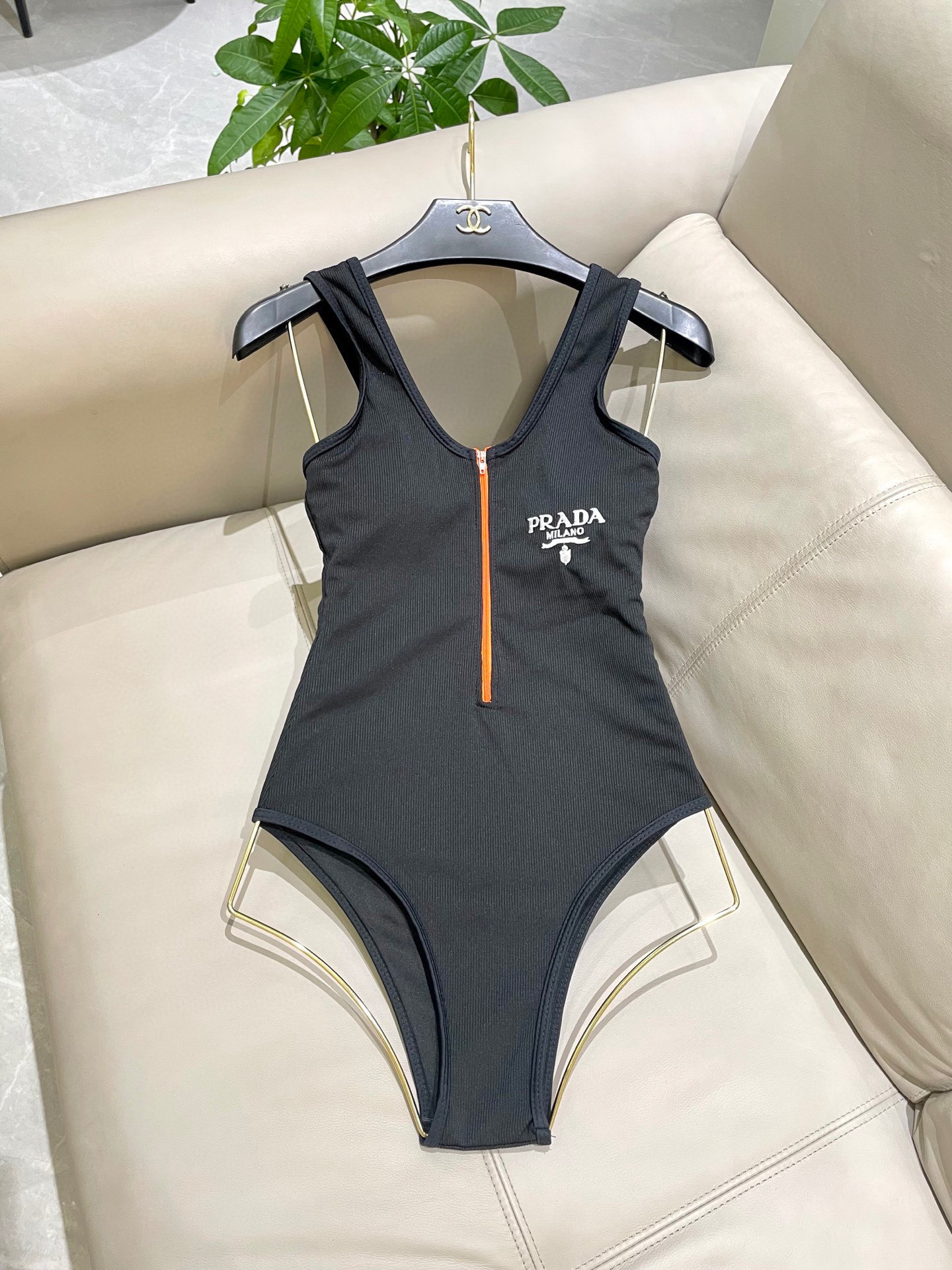 [TOP] PRADA One-Piece Swimsuit - Black