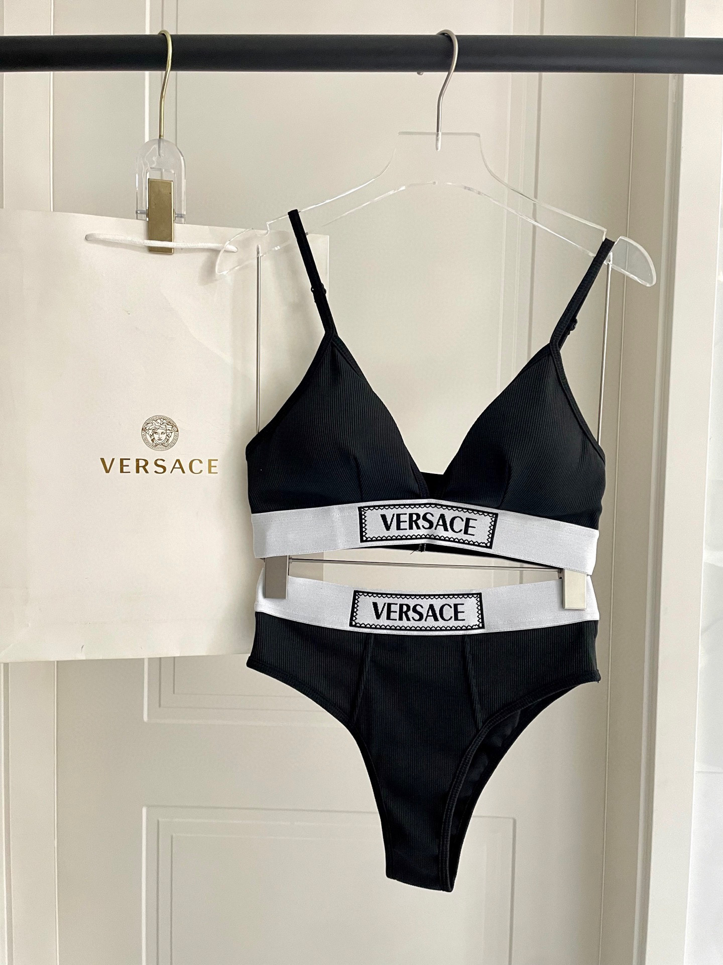 [TOP] VERSACE Bikini Swimsuit - Black