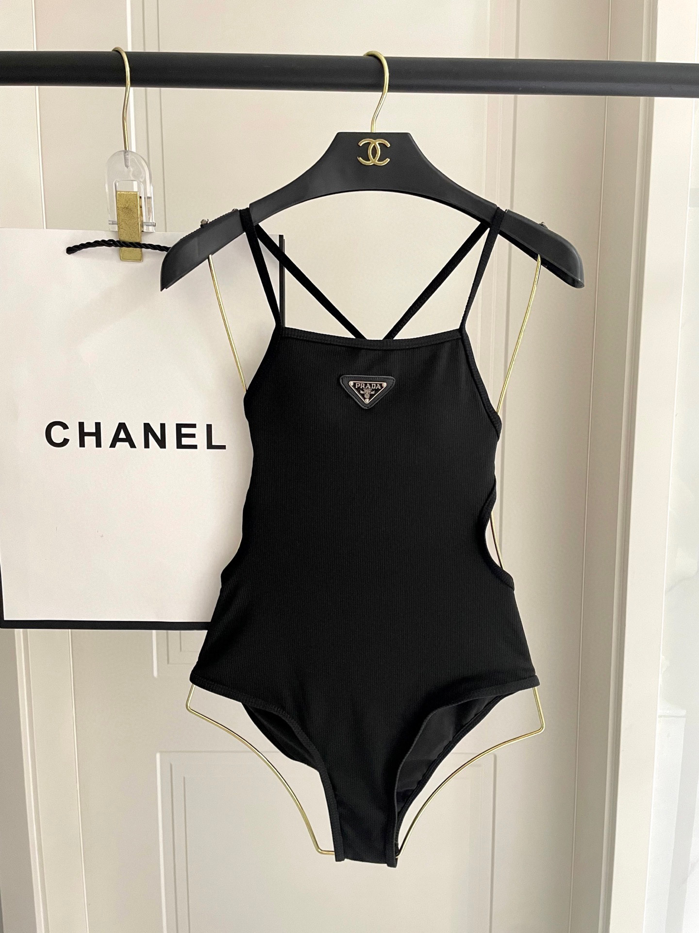 [TOP] PRADA One-Piece Swimsuit - Black