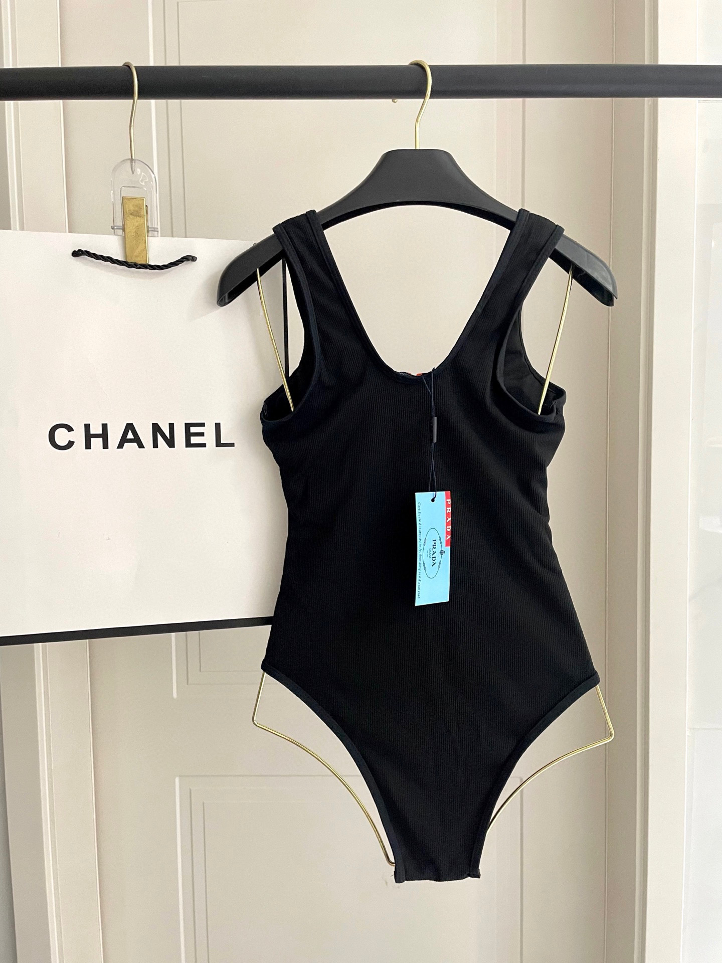 [TOP] PRADA One-Piece Swimsuit - Black