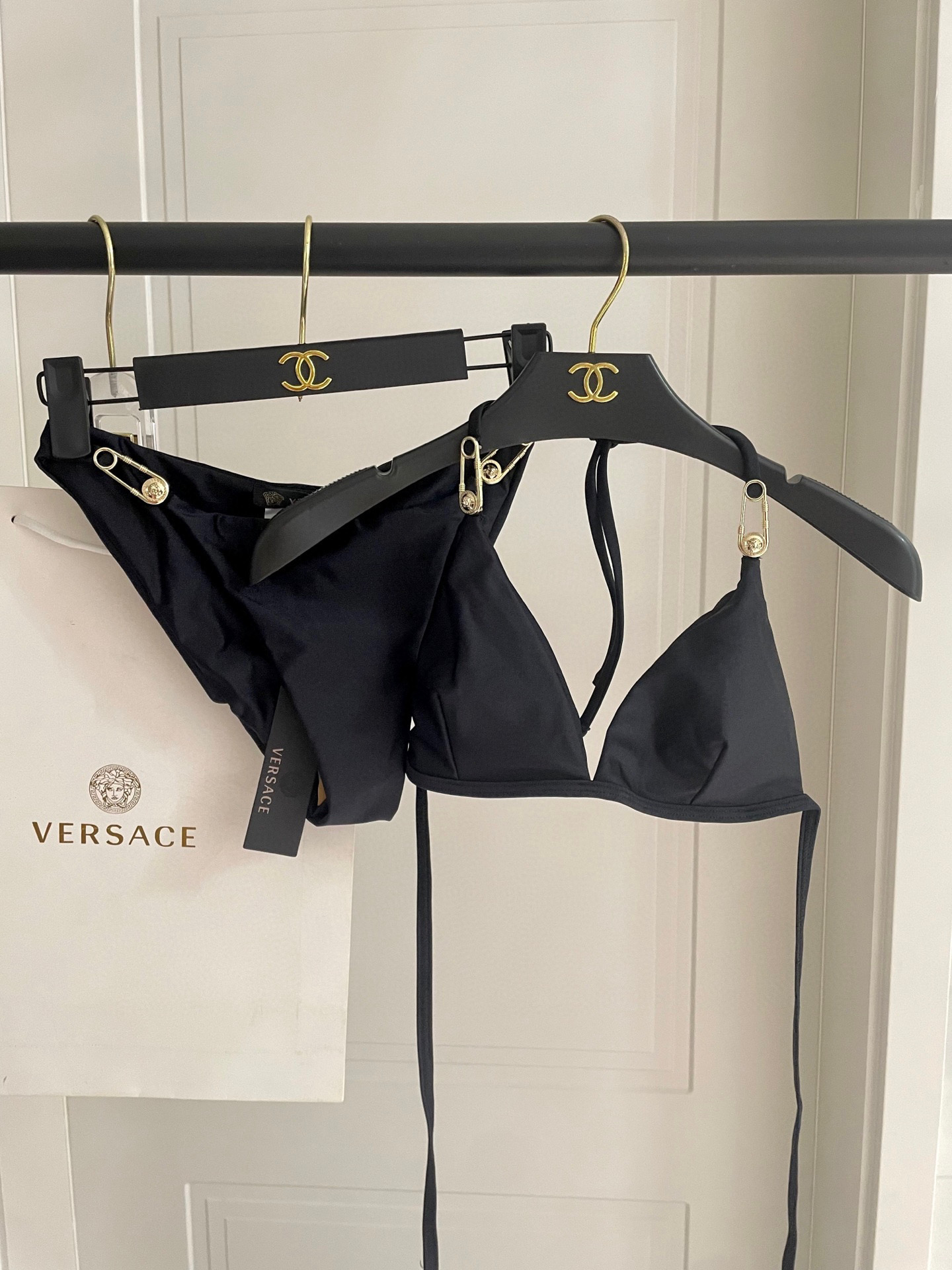[TOP] VERSACE Bikini Swimsuit - Black