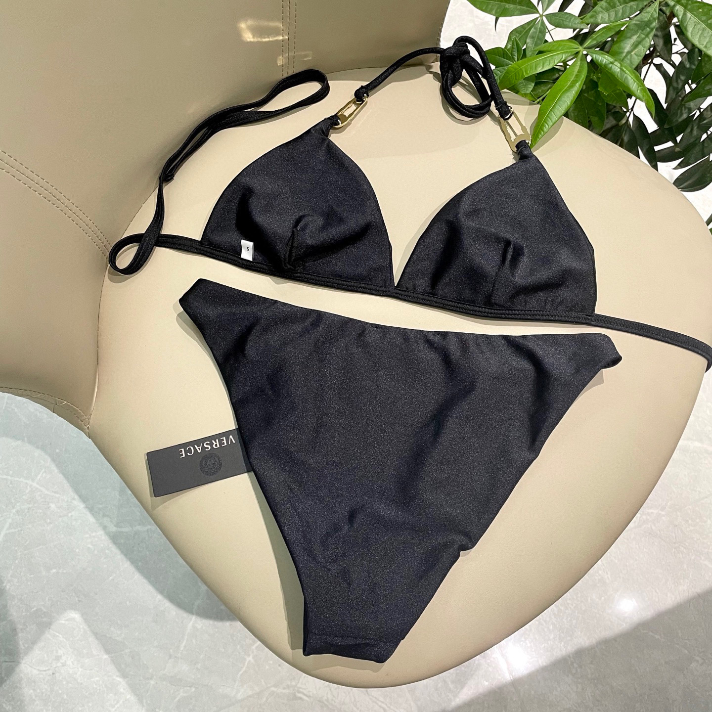 [TOP] VERSACE Bikini Swimsuit - Black