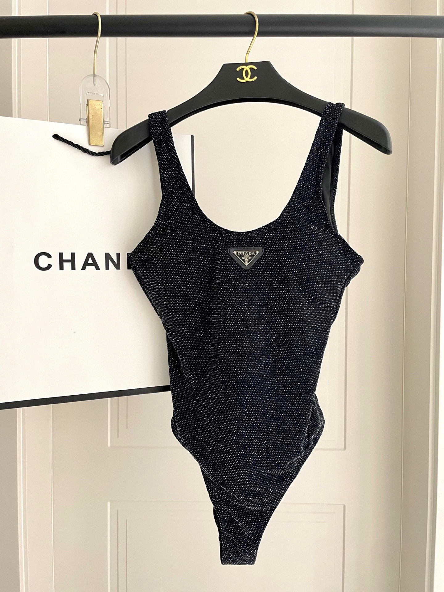 [TOP] PRADA One-Piece Swimsuit - Black