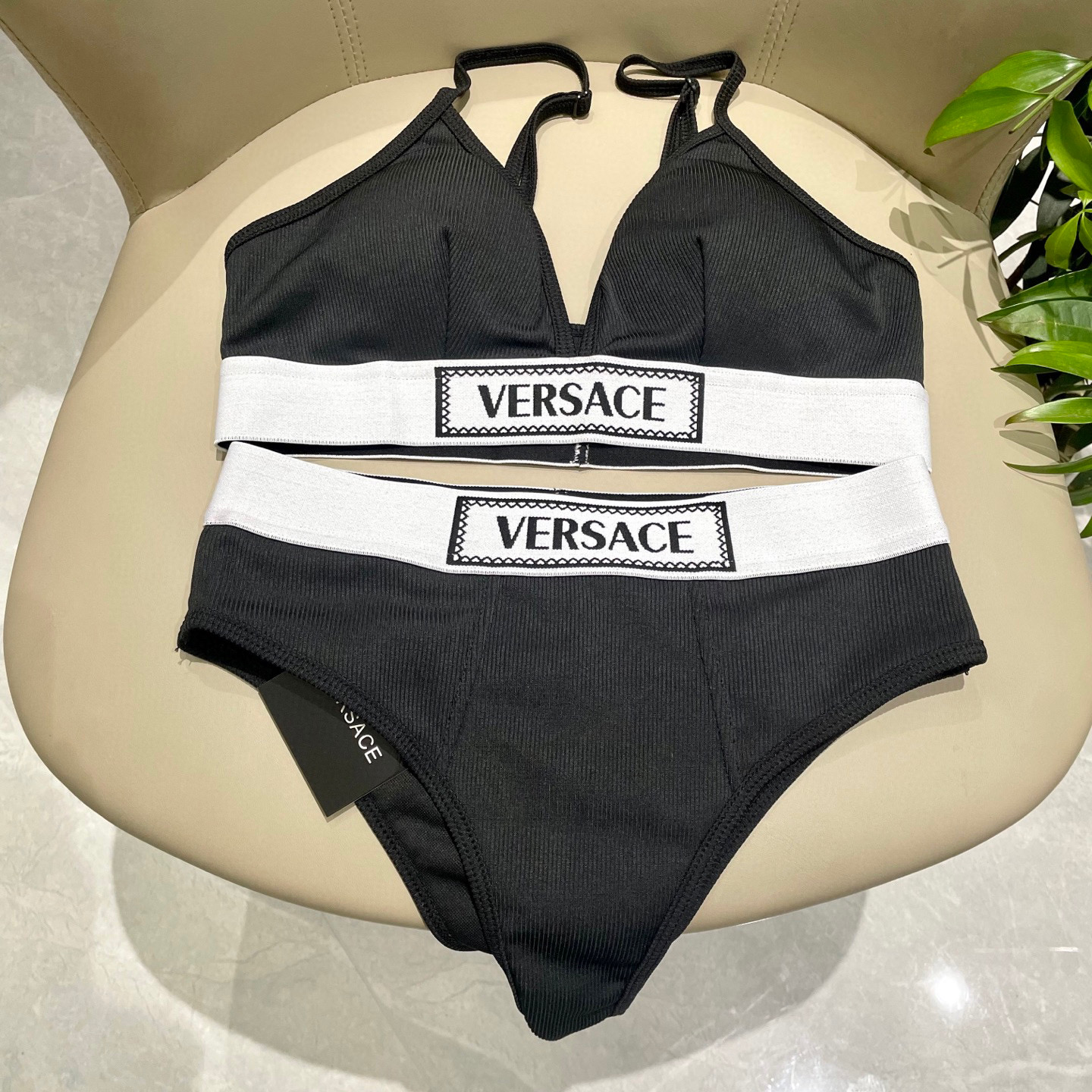 [TOP] VERSACE Bikini Swimsuit - Black