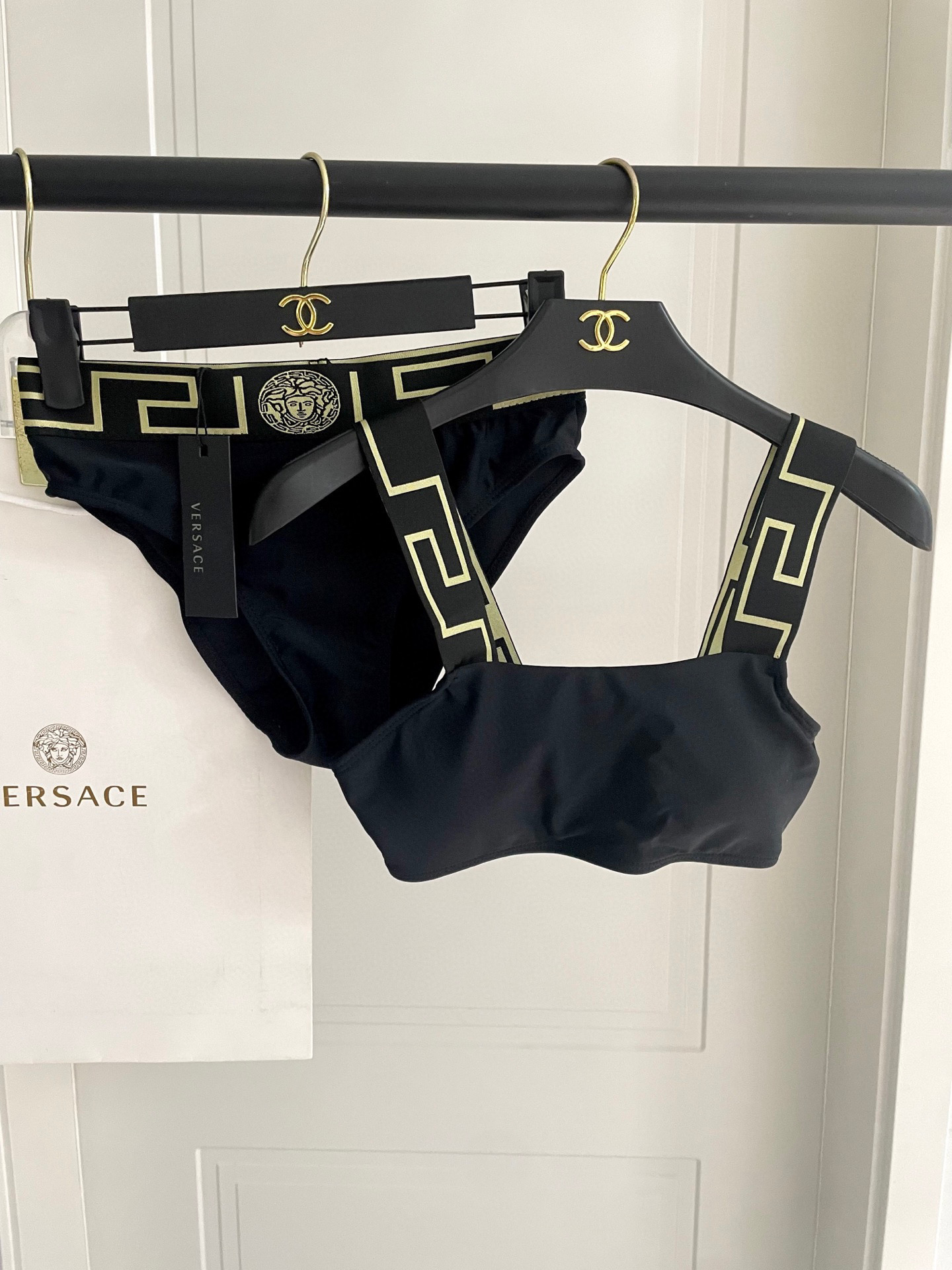 [TOP] VERSACE Bikini Swimsuit - Black