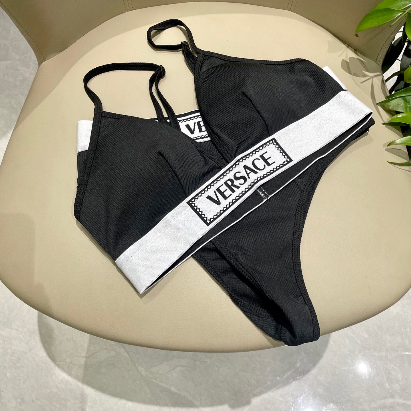 [TOP] VERSACE Bikini Swimsuit - Black