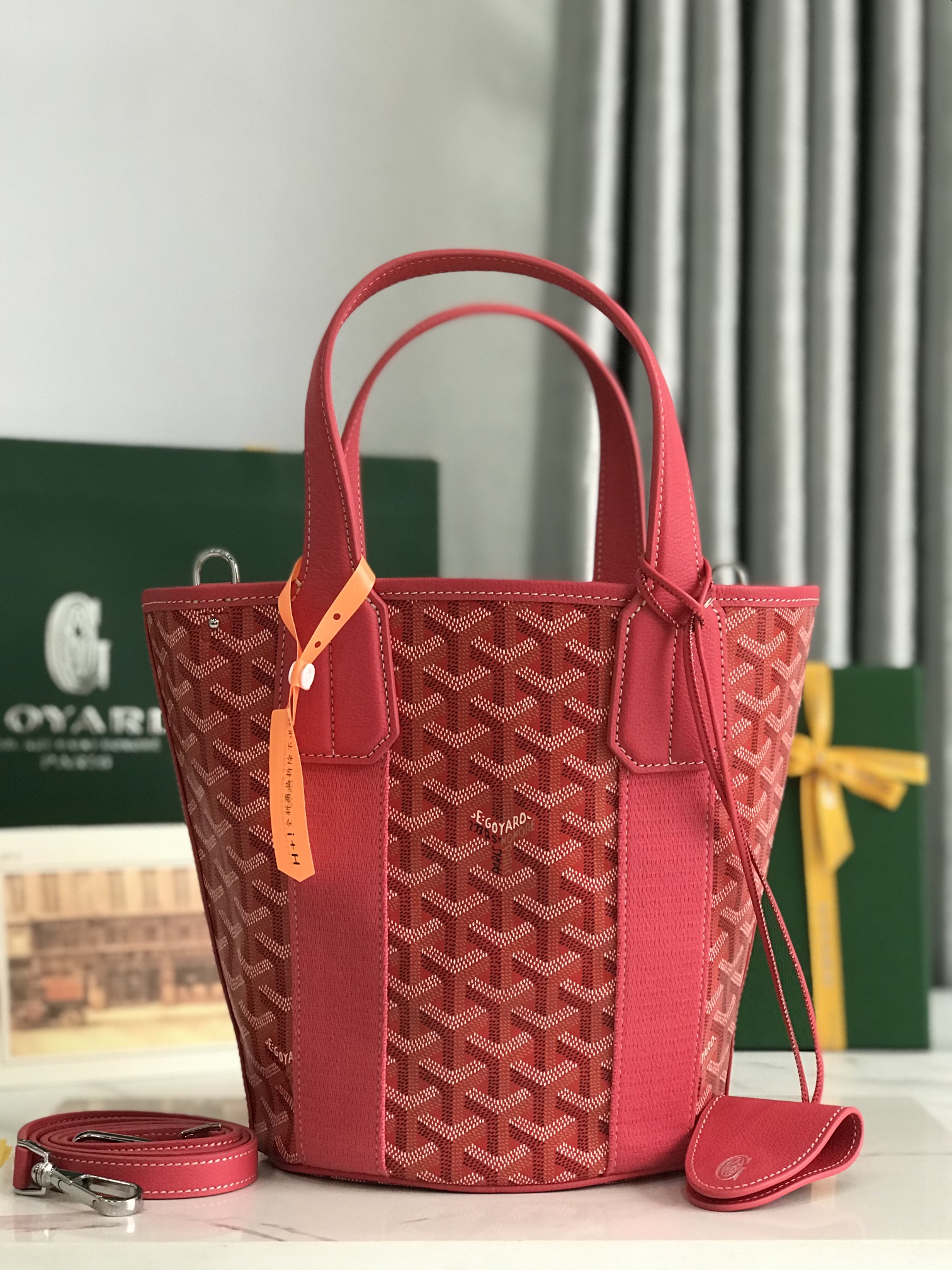 [TOP] Goyard Belharra Bag 24x14x18cm - Red