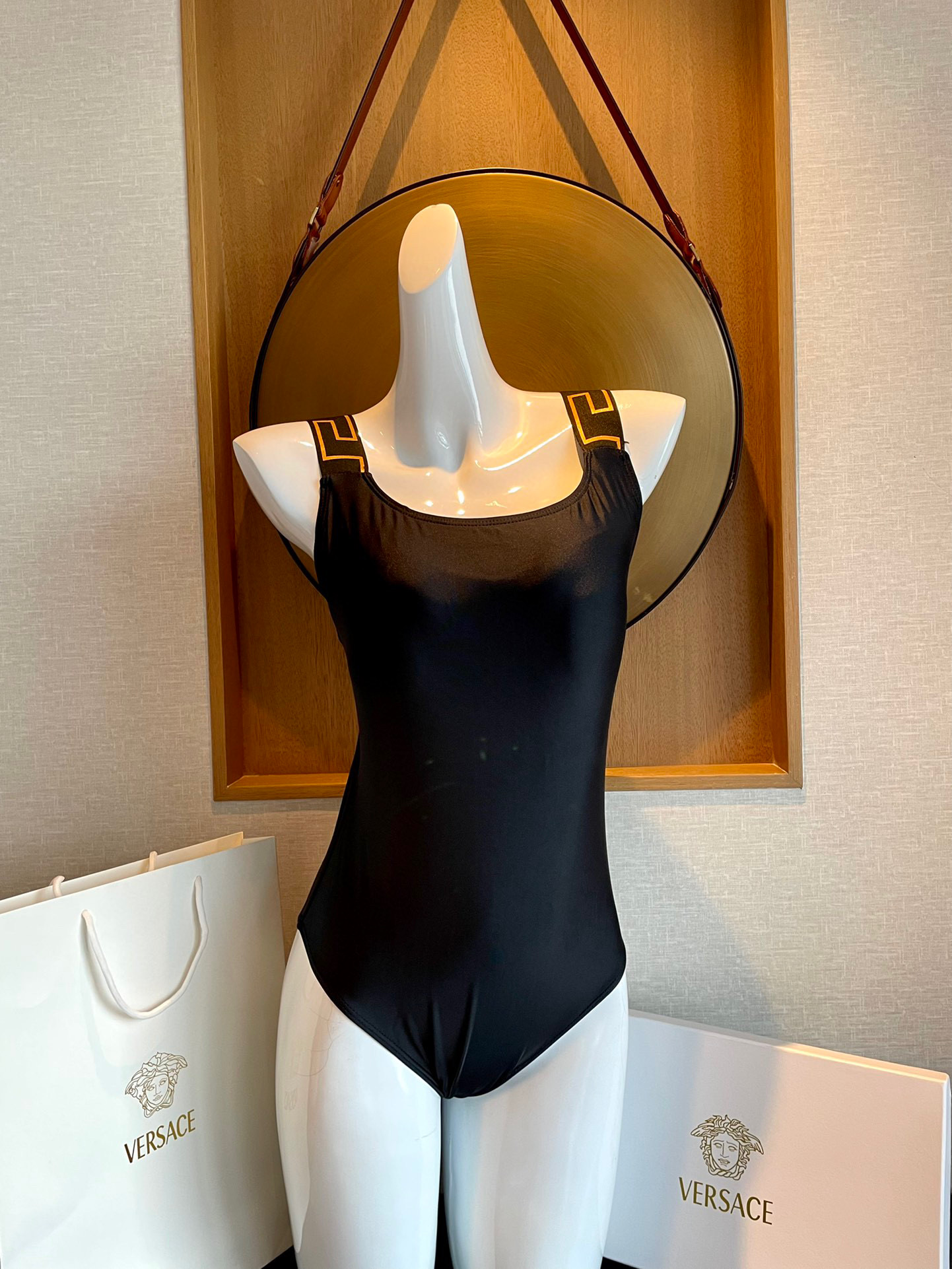 [TOP] VERSACE One-Piece Swimsuit - Black