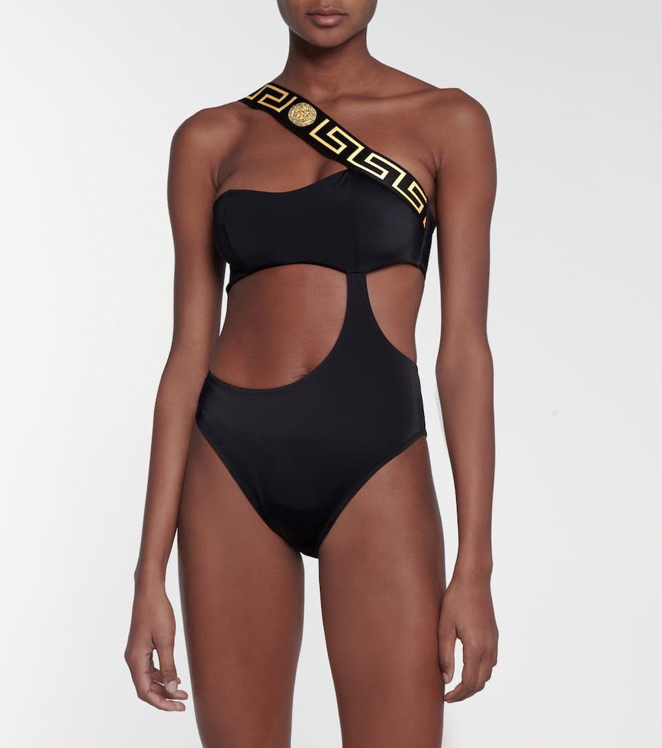 [TOP] VERSACE One-Piece Swimsuit - Black