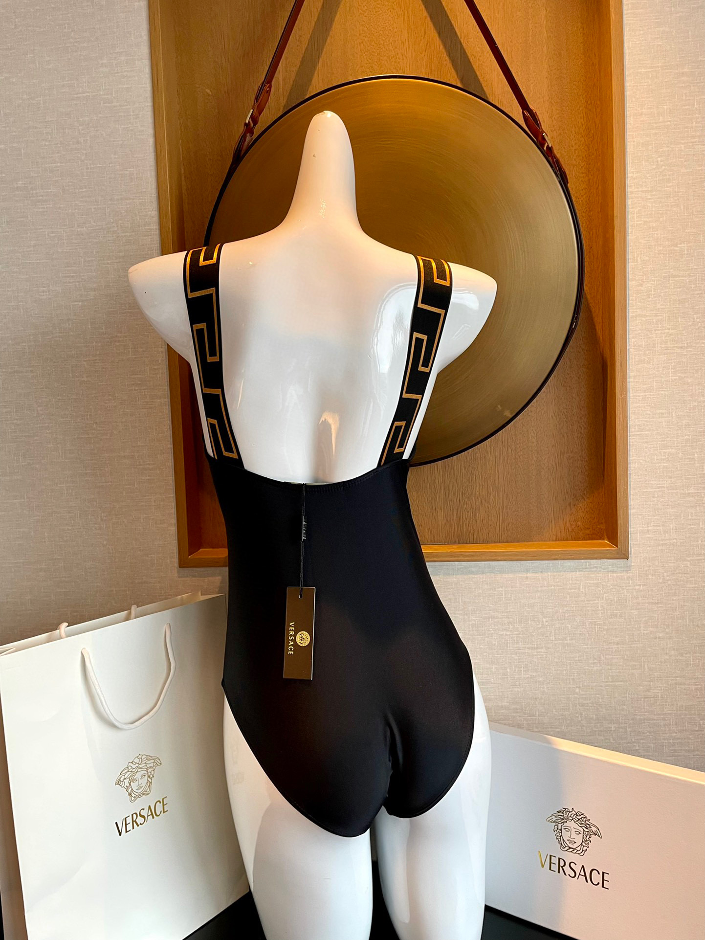 [TOP] VERSACE One-Piece Swimsuit - Black