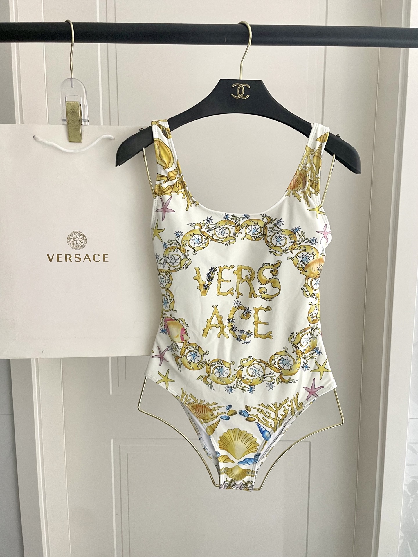 [TOP] VERSACE One-Piece Swimsuit - White