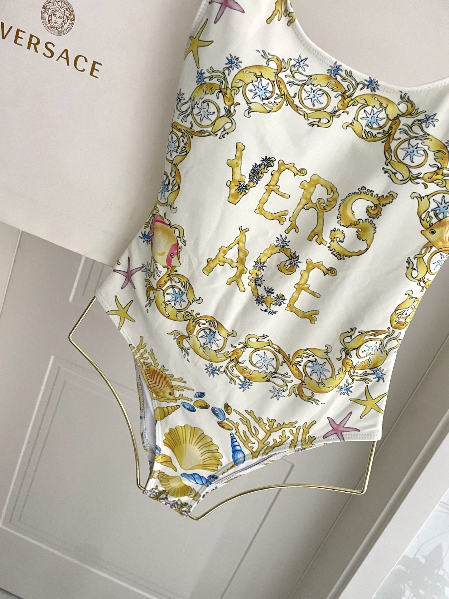 [TOP] VERSACE One-Piece Swimsuit - White