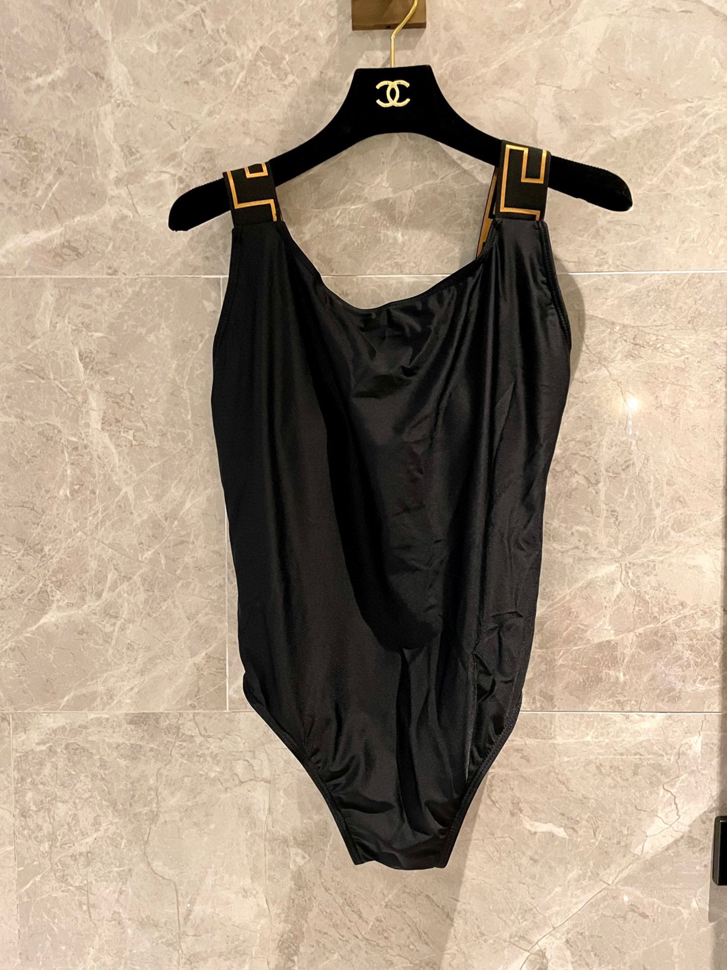 [TOP] VERSACE One-Piece Swimsuit - Black