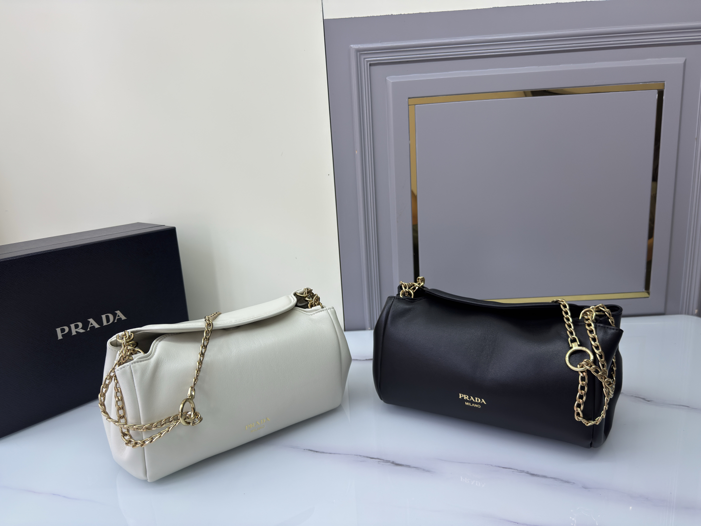 [TOP] PRADA Tumulte Bag Nappa Leather 24x13x13cm - 2 Color