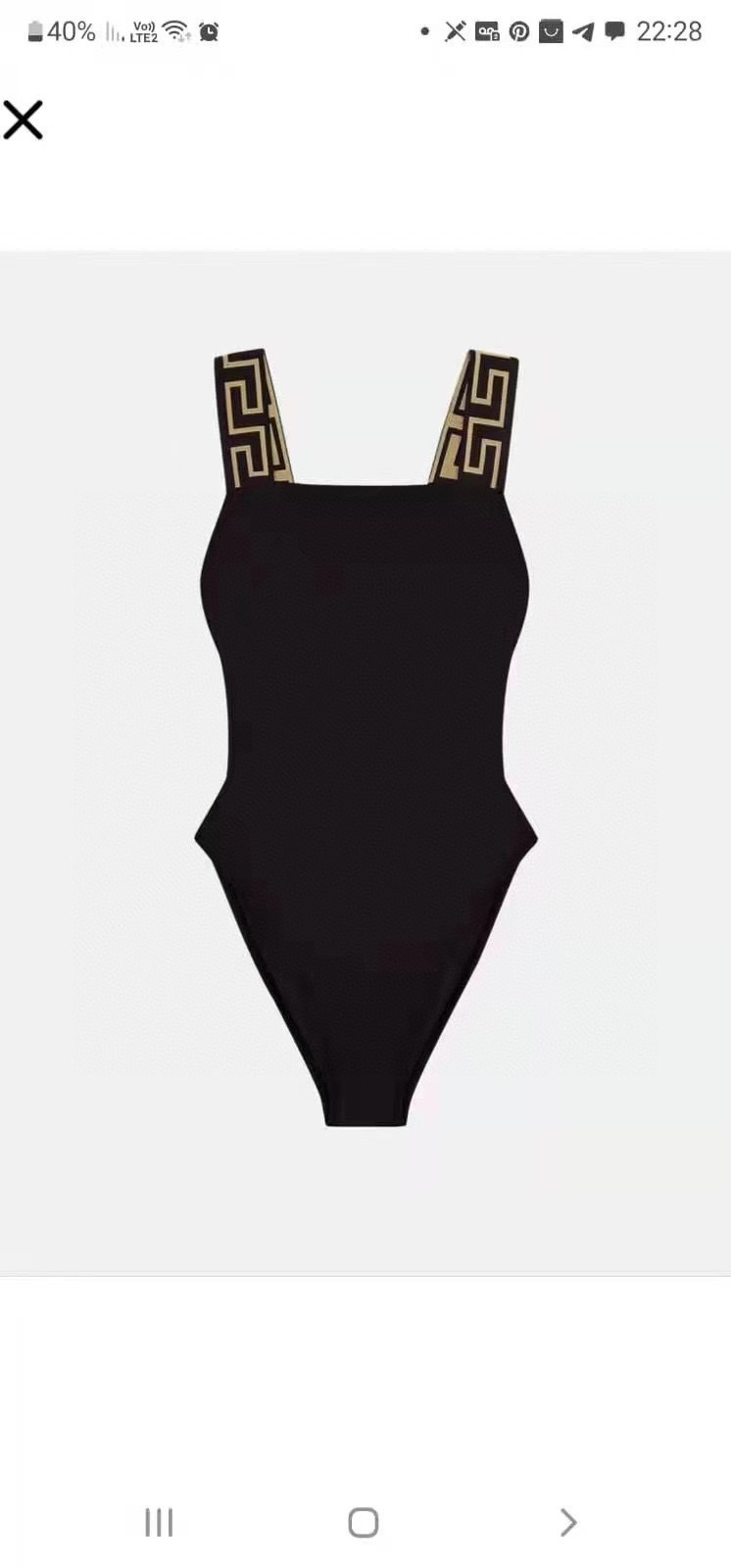 [TOP] VERSACE One-Piece Swimsuit - Black