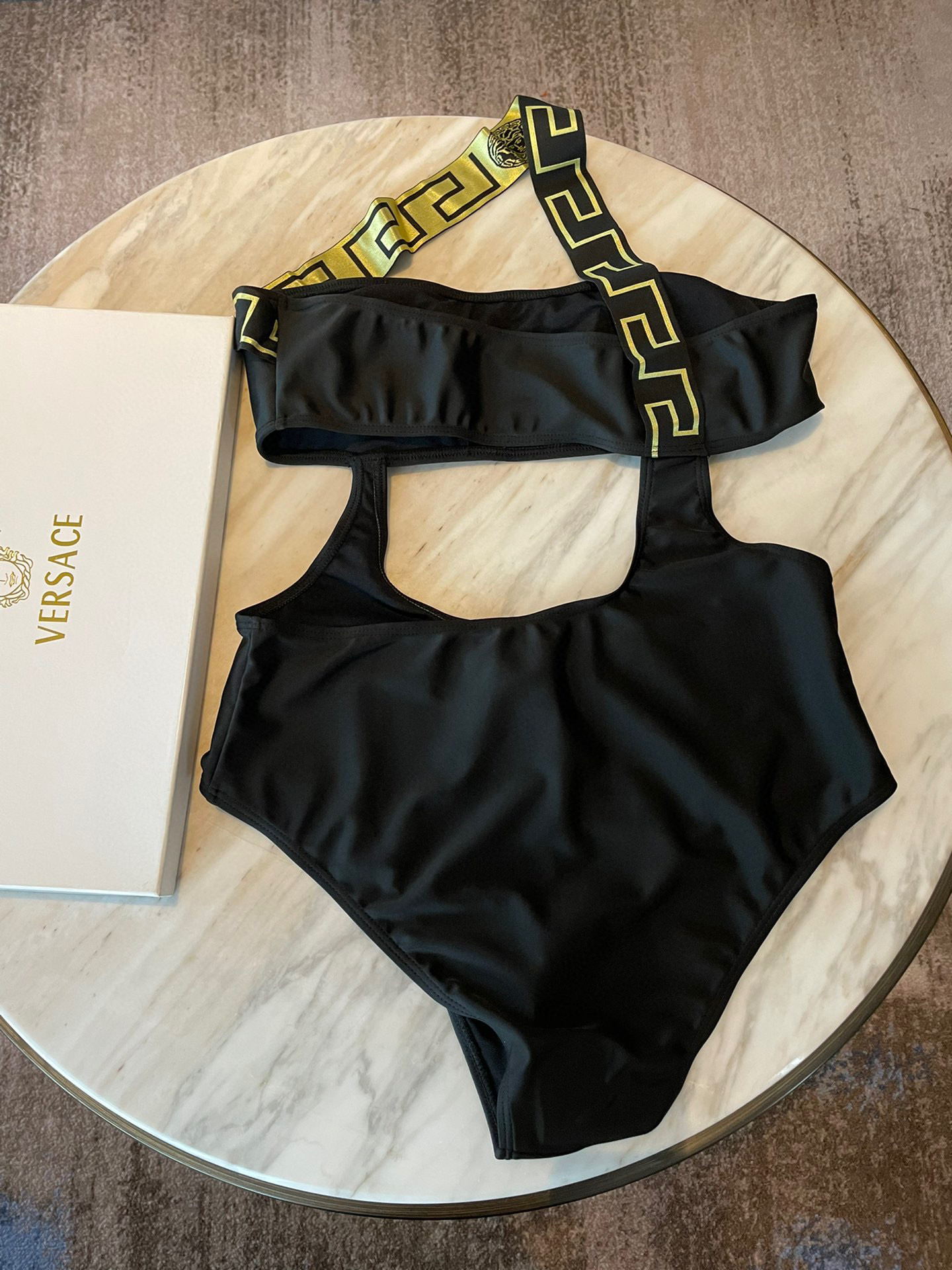[TOP] VERSACE One-Piece Swimsuit - Black