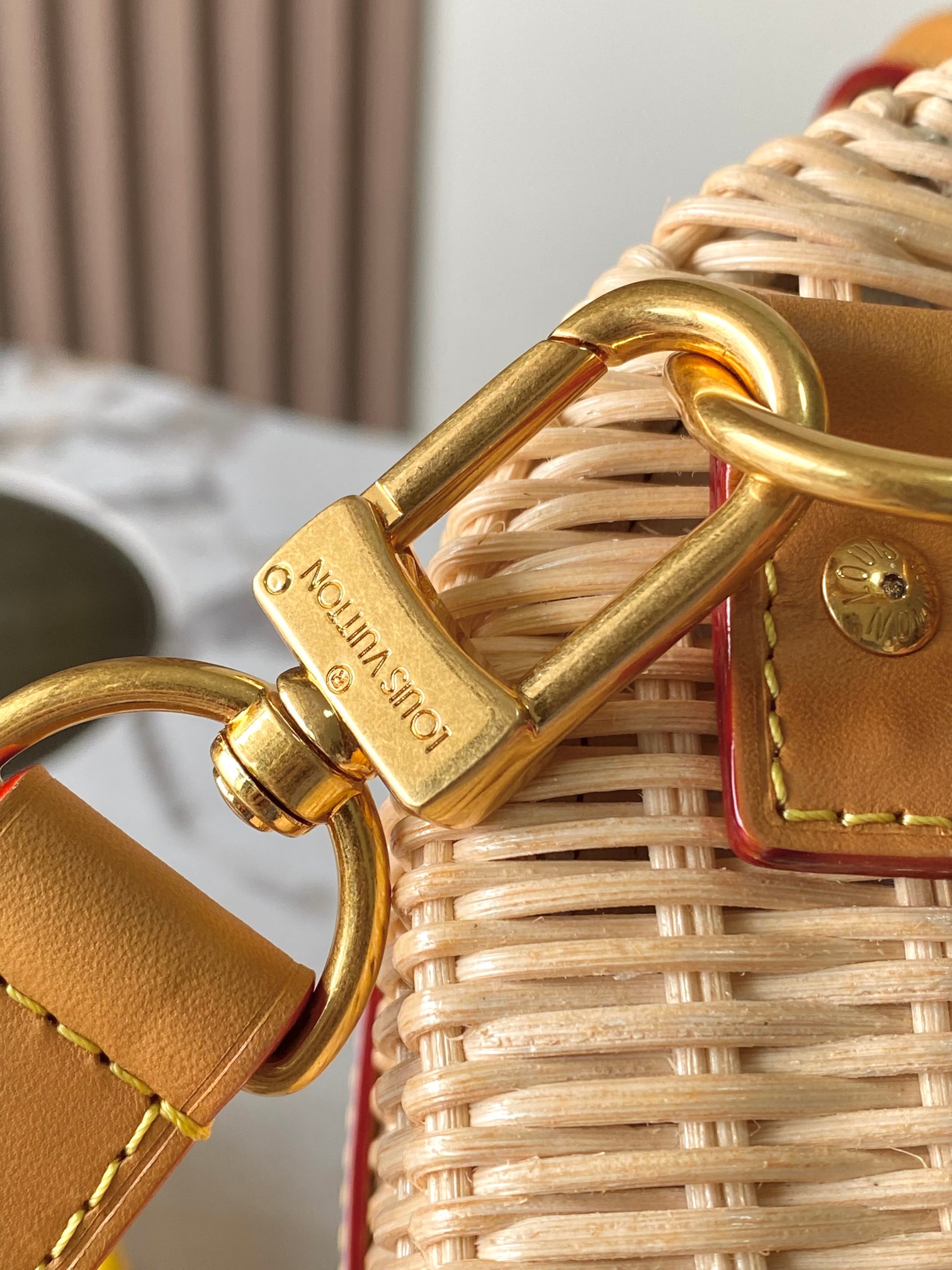 [TOP] Louis Vuitton LV Keepall Bandoulière 25 Rattan Handbag 25*15*11cm - Brown