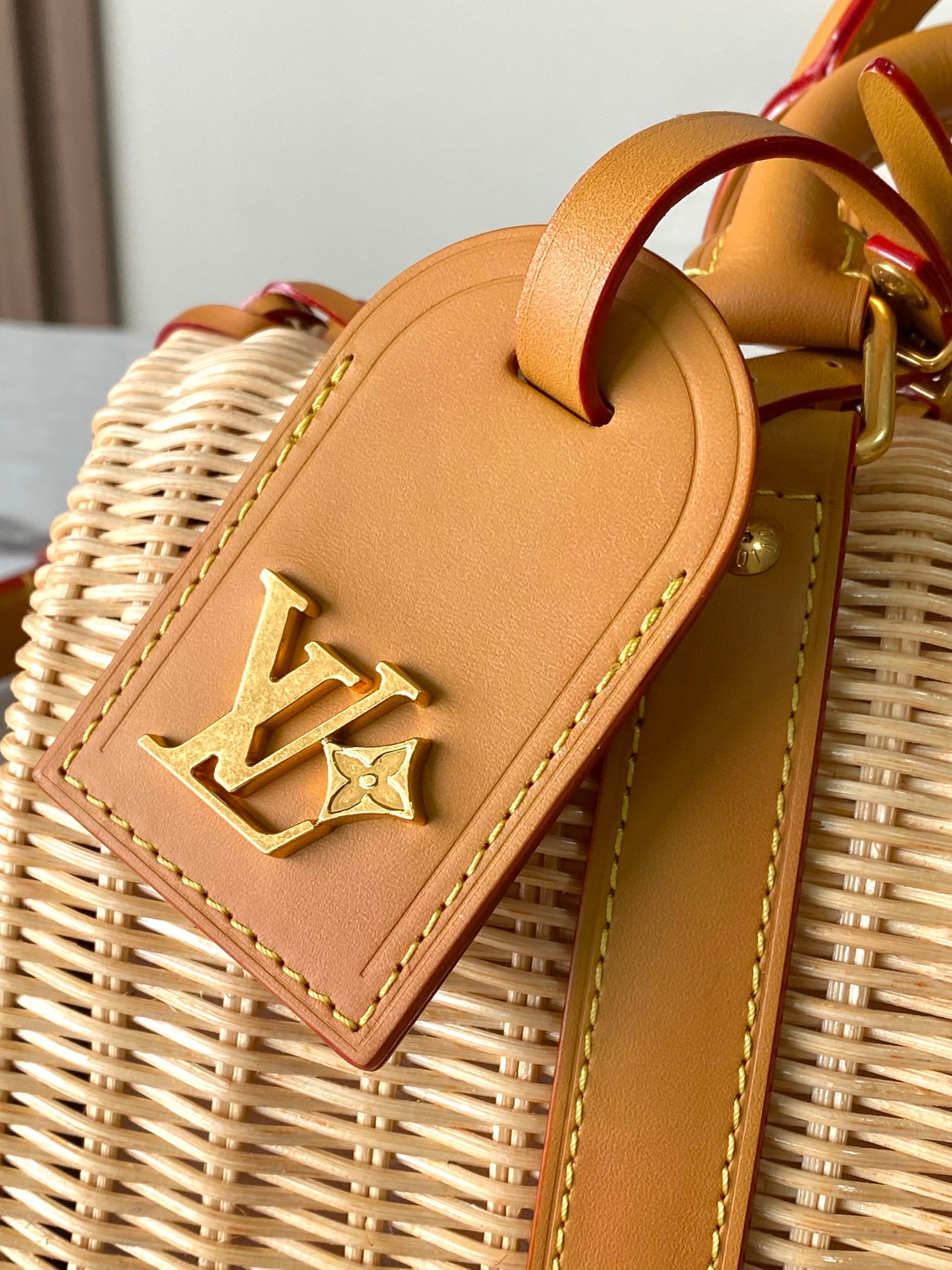 [TOP] Louis Vuitton LV Keepall Bandoulière 25 Rattan Handbag 25*15*11cm - Brown