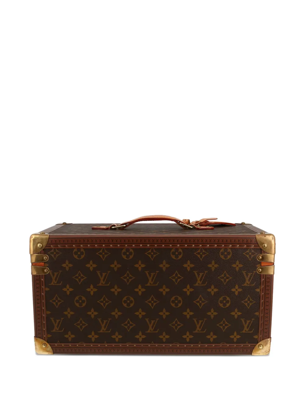 [TOP] Louis Vuitton LV MONOGRAM CANVAS BOITE BOUTEILLES TRUNK WITH BRASS HARDWARE 40 x 20 x 22 cm - Brown