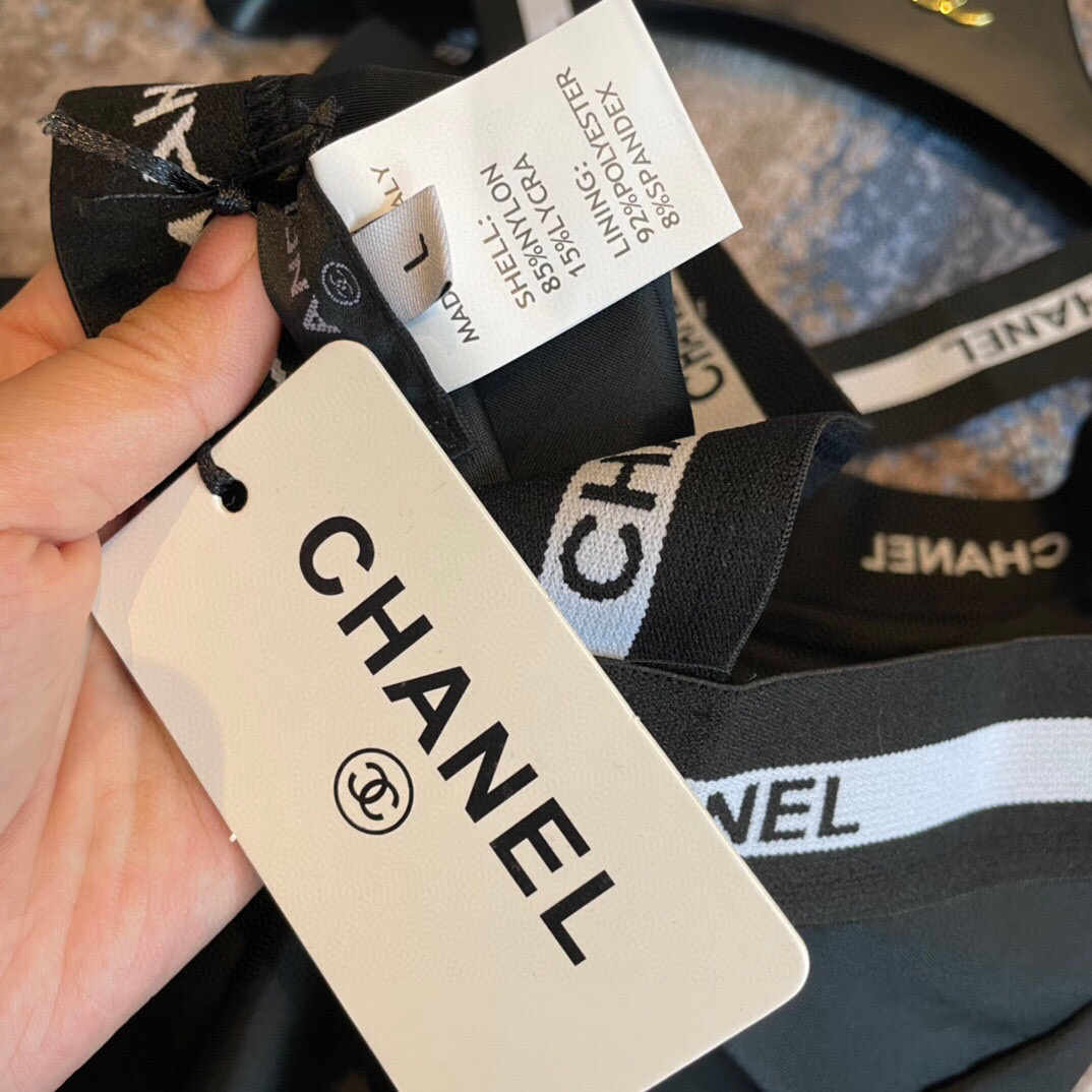 [TOP] CHANEL One-Piece Swimsuit - Black