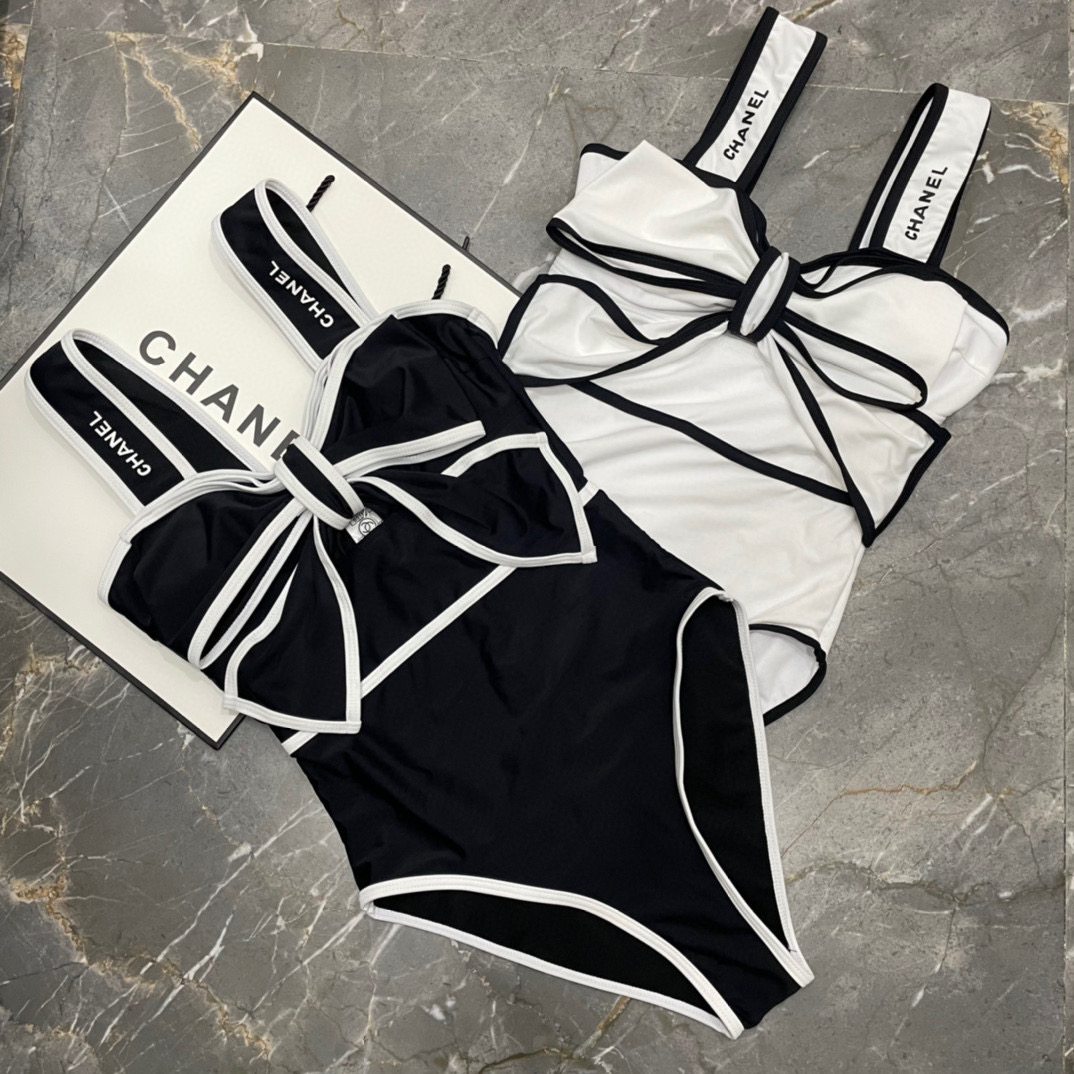 [TOP] CHANEL One-Piece Swimsuit - 2 Color