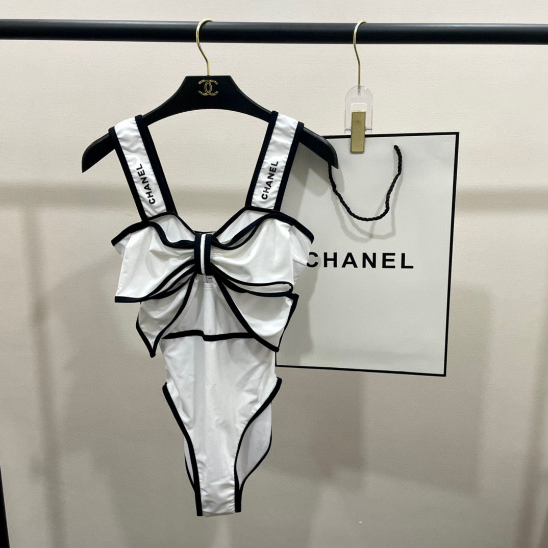 [TOP] CHANEL One-Piece Swimsuit - 2 Color