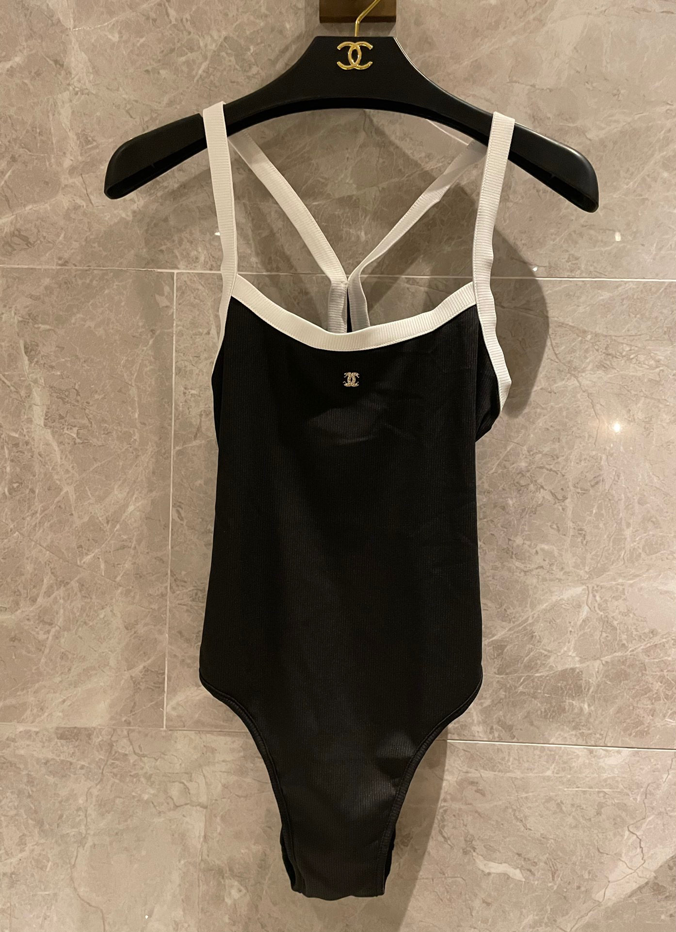 [TOP] CHANEL One-Piece Swimsuit - Black
