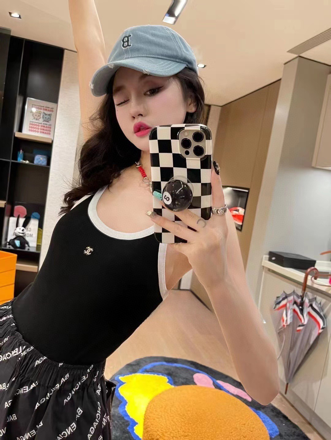 [TOP] CHANEL One-Piece Swimsuit - Black