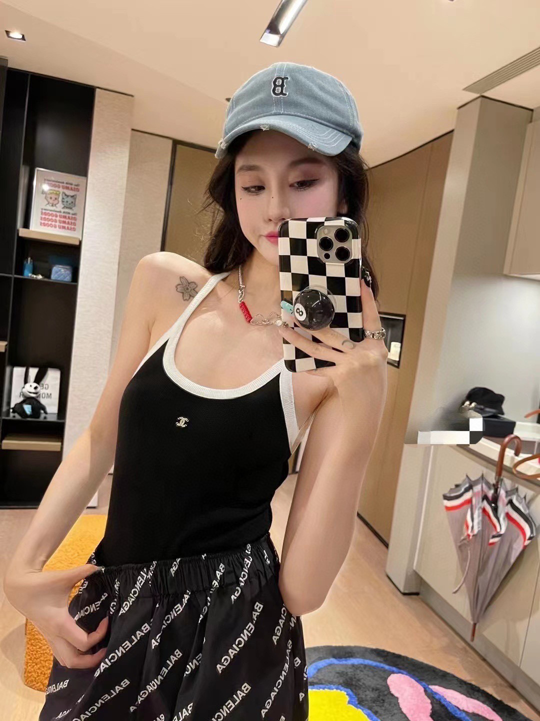 [TOP] CHANEL One-Piece Swimsuit - Black