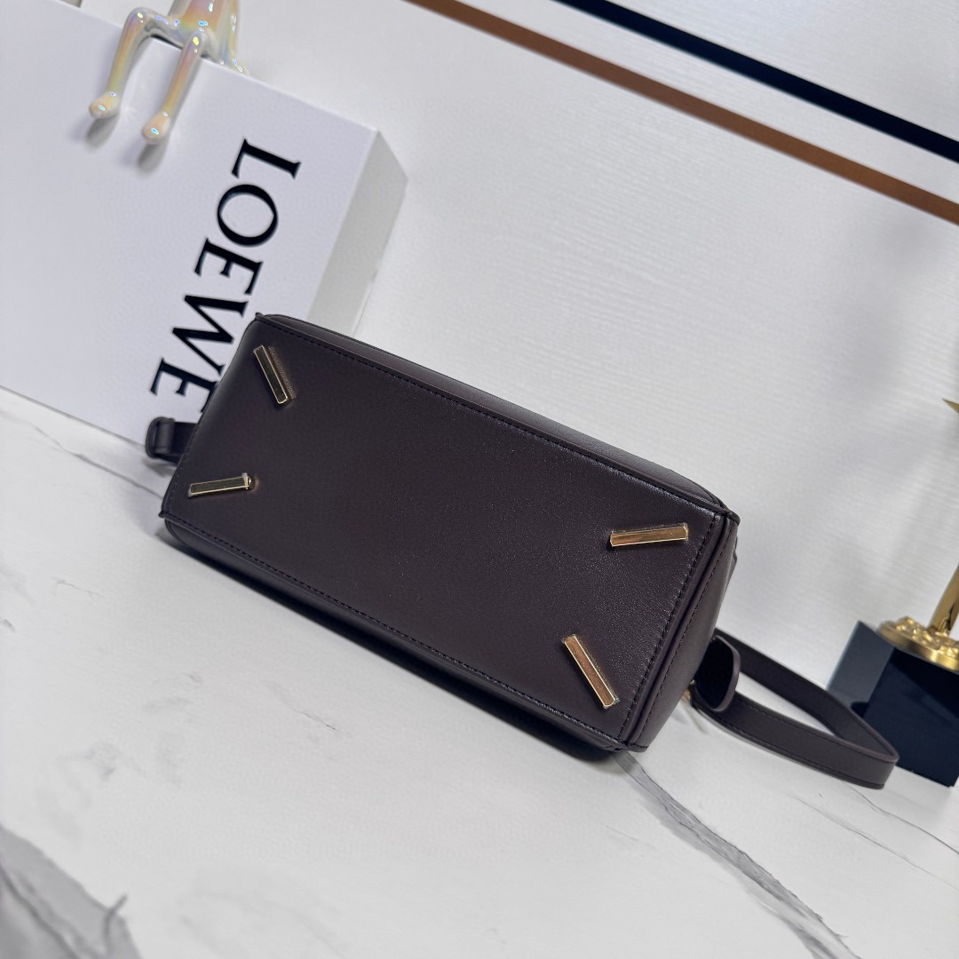 [TOP] LOEWE Small Puzzle Bag Nappa Lambskin 24×10.5×16 CM - Dark Chestnut