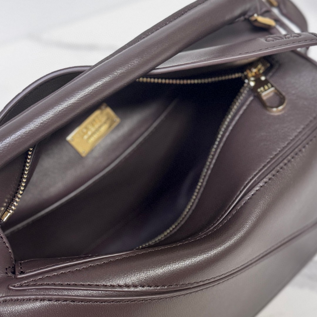 [TOP] LOEWE Small Puzzle Bag Nappa Lambskin 24×10.5×16 CM - Dark Chestnut