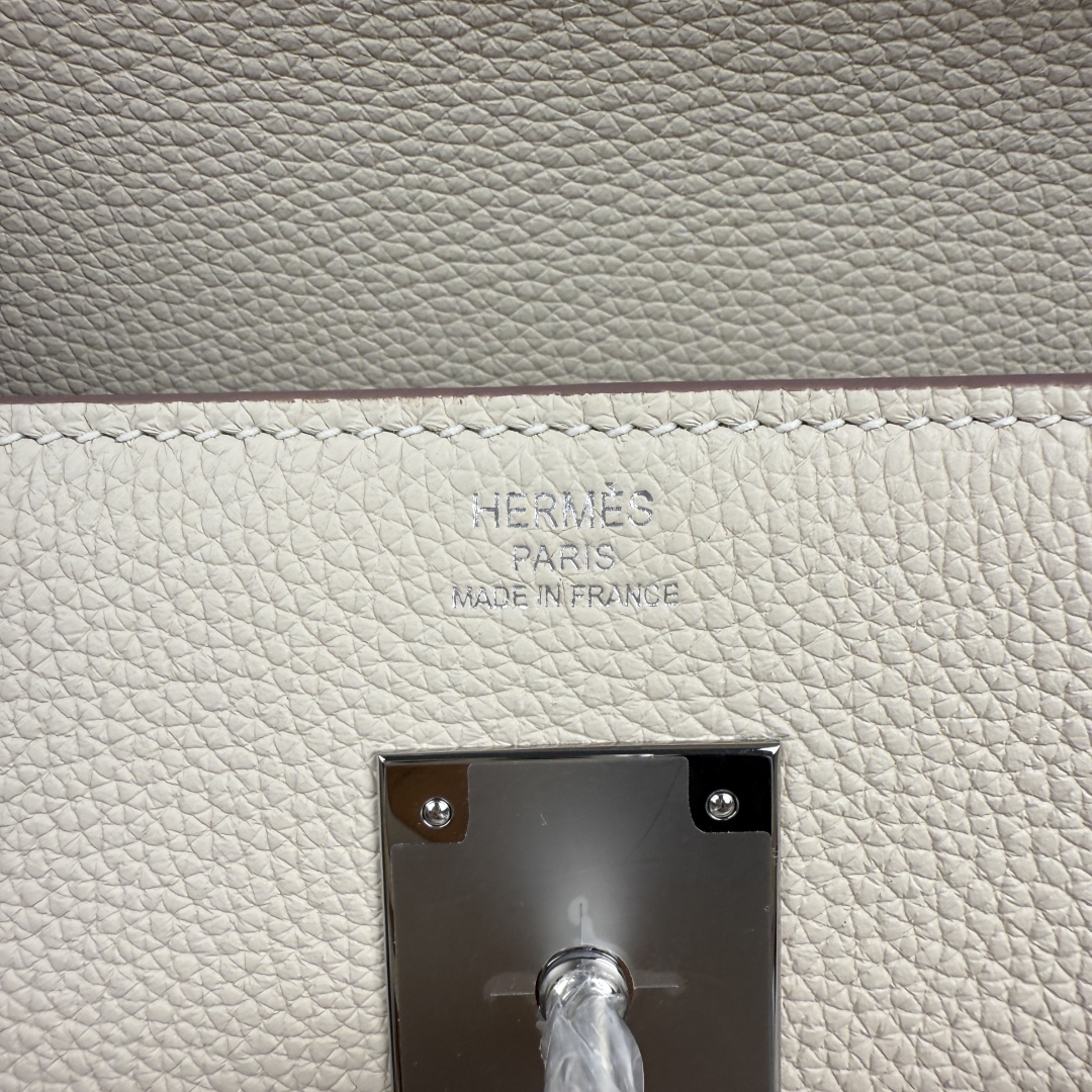 [TOP] HERMES Kelly Messenger Bag 25cm - Craie & SHW