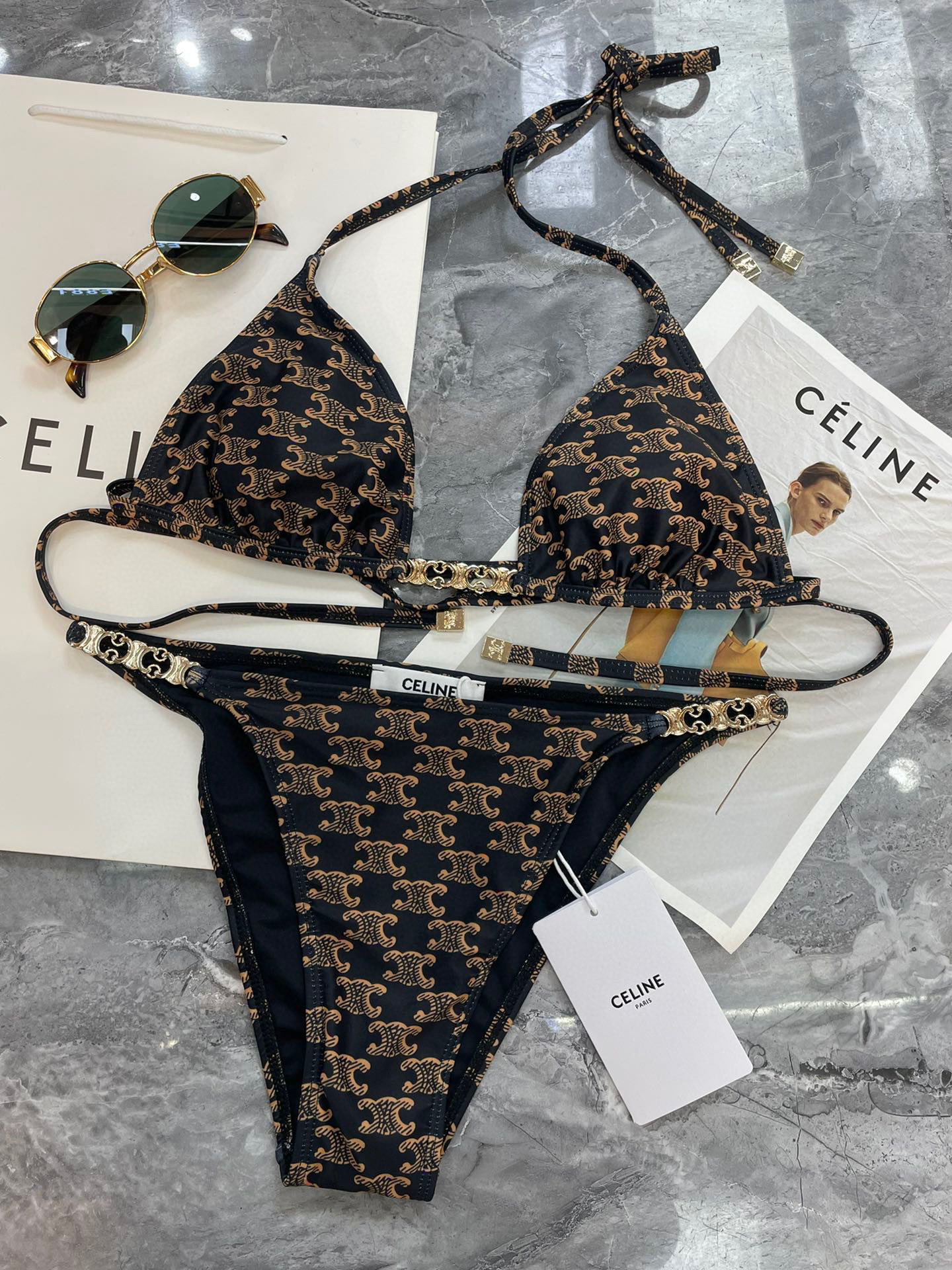 [TOP] CELINE Bikini Swimsuit - Monogram