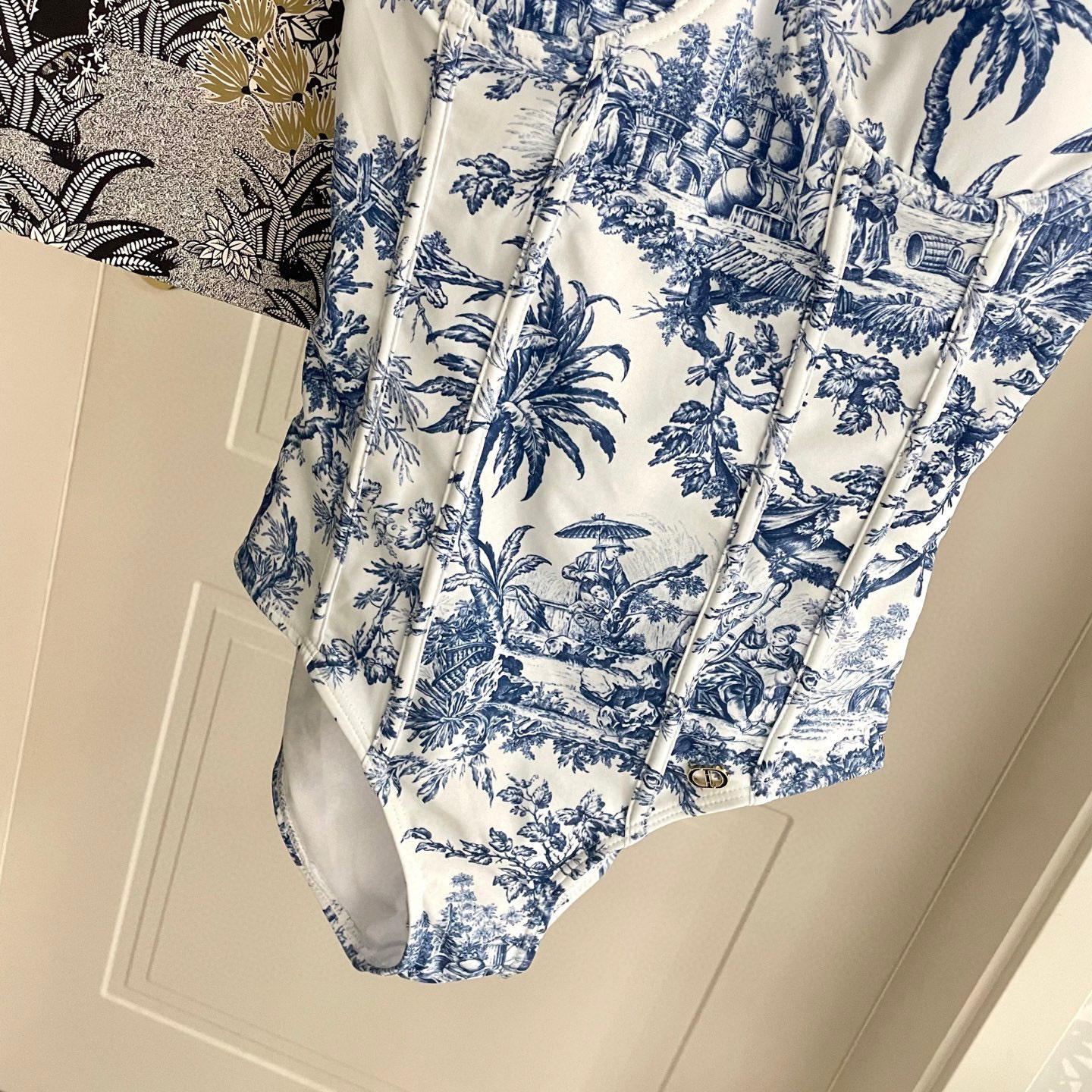 [TOP] Christian Dior One-Piece Swimsuit Set - Blue