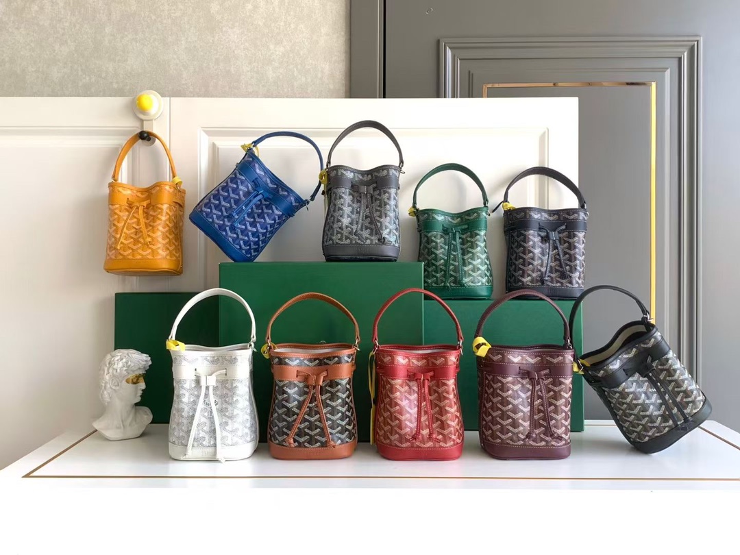 [TOP] Goyard Petit Flot Bucket Bag 12x10x17.5 cm - 10 Color